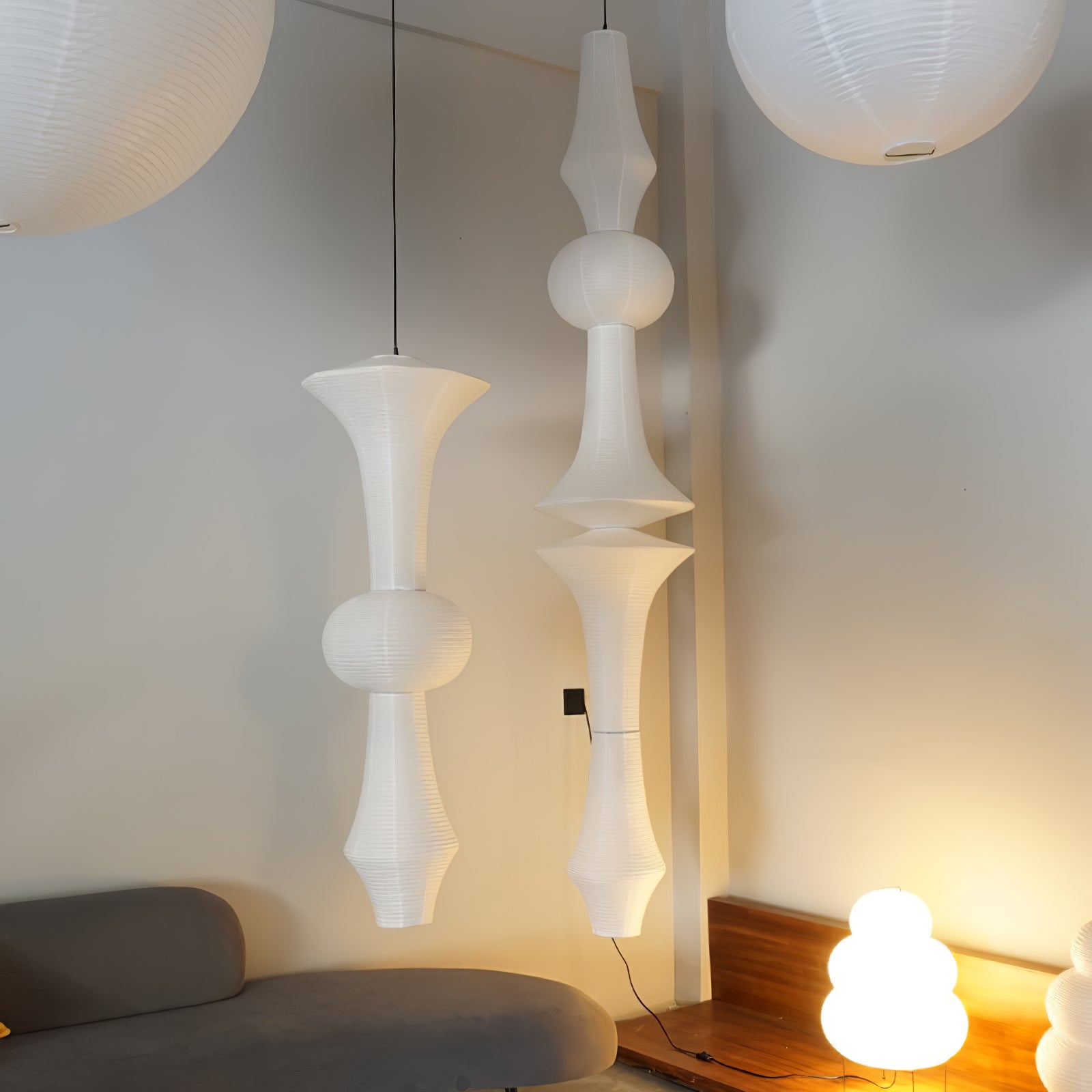 Washi Paper E Pendant Light - Lumpaz
