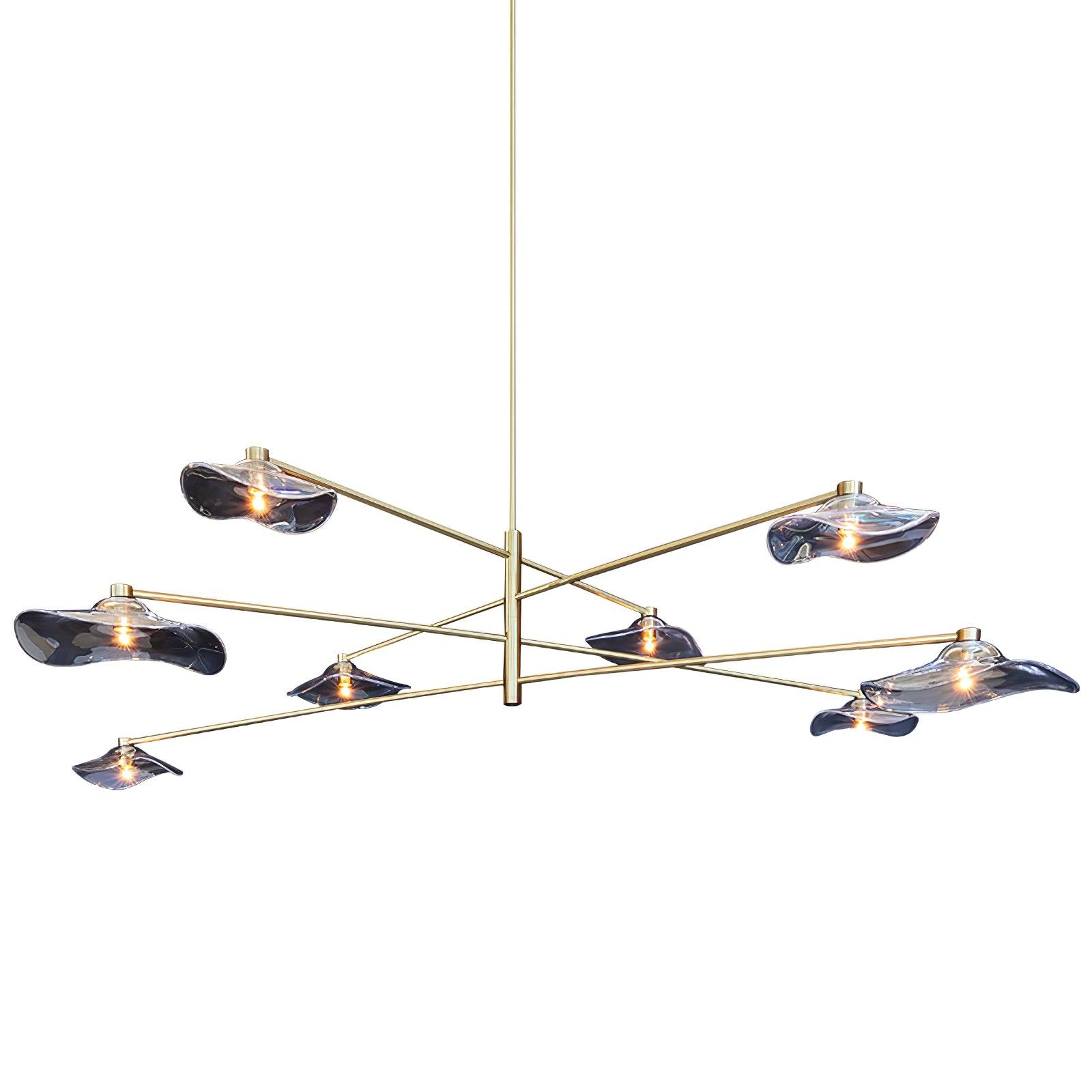 Lotus Leaves Glass Chandelier - Lumpaz