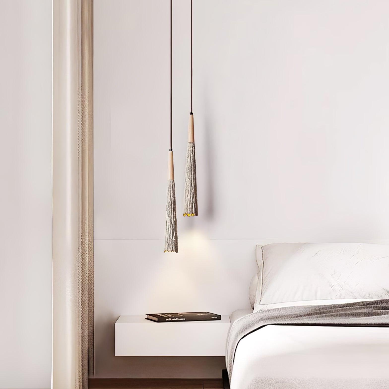 Concrete Pleated Pendant Lamp - Lumpaz