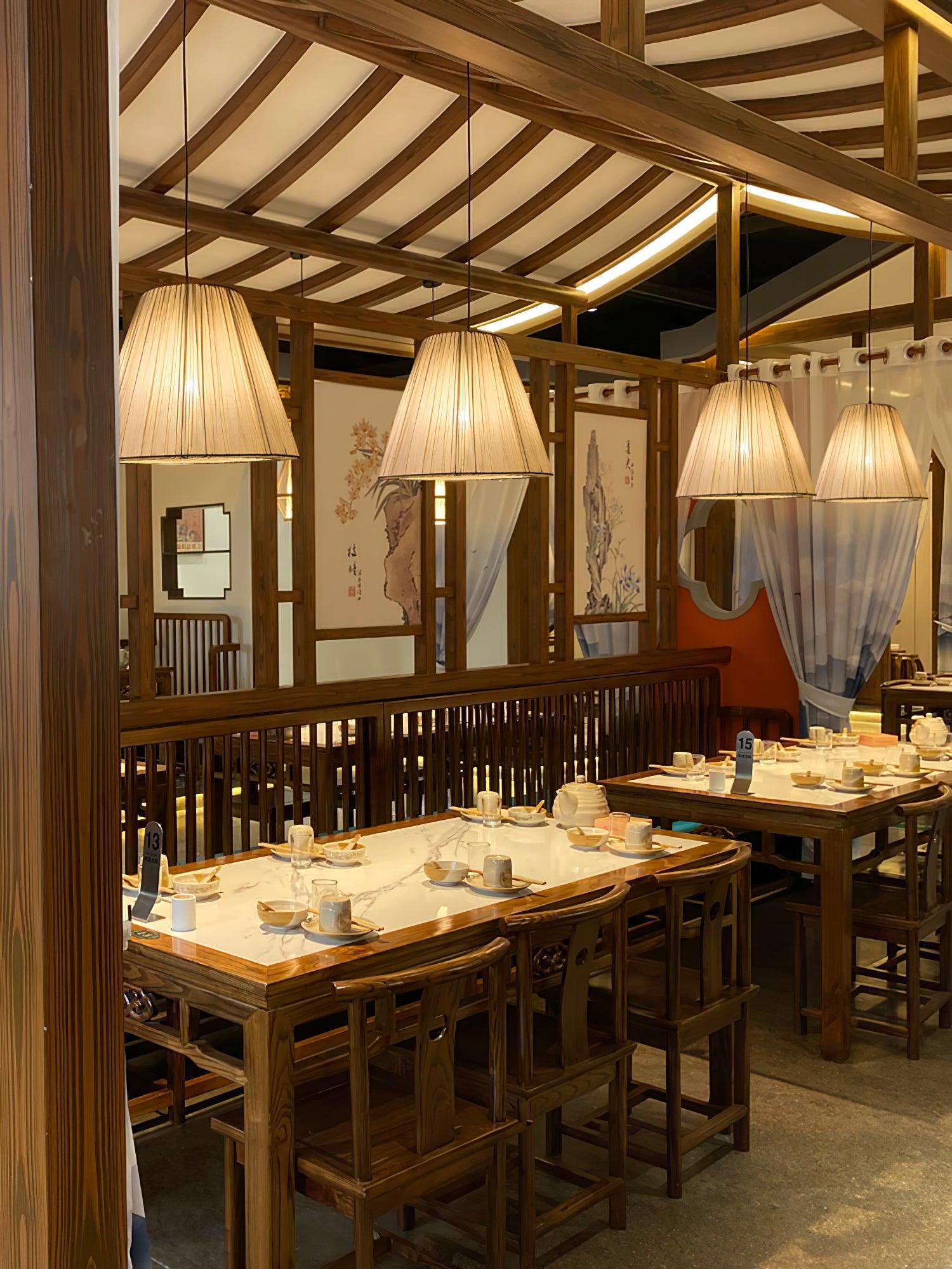Textile Taper Pendant Lamp - Lumpaz
