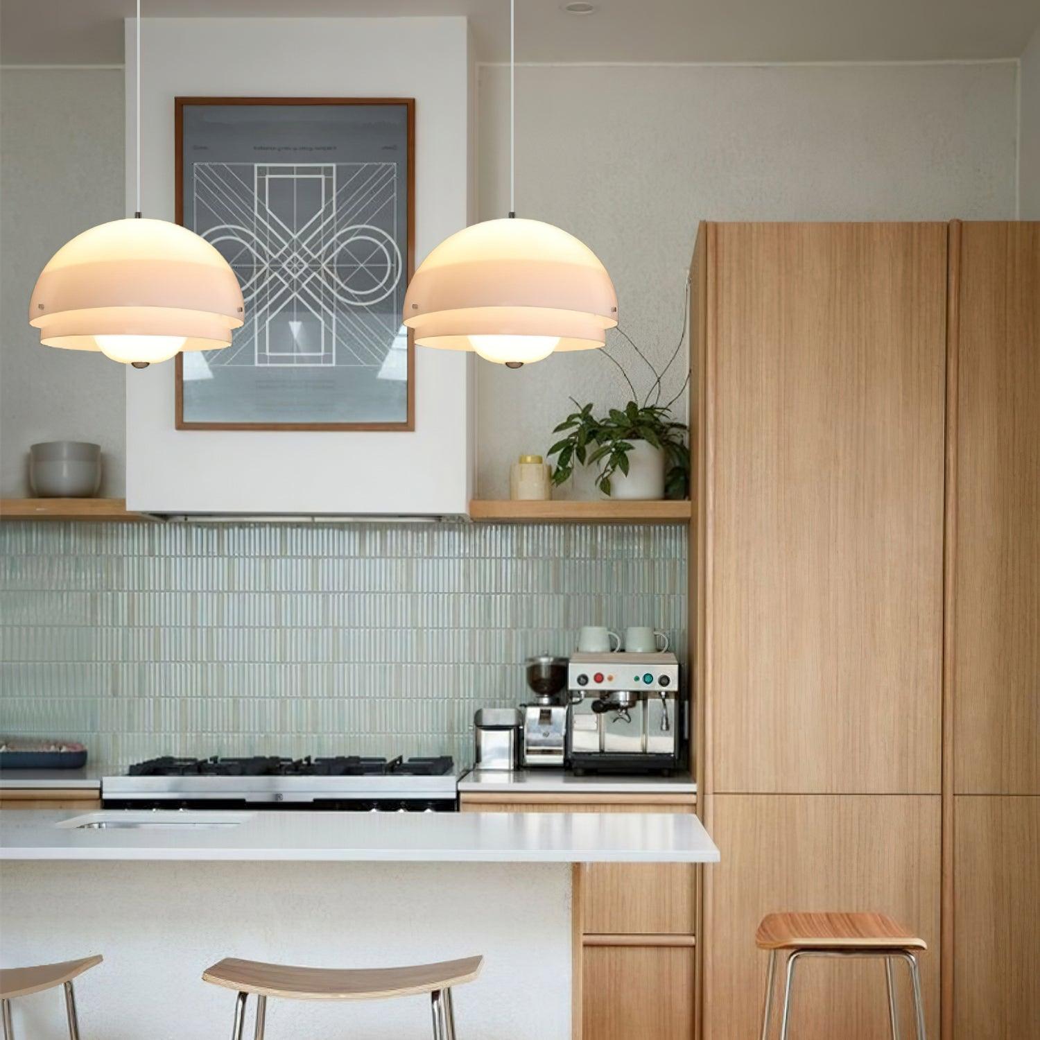 Milk White Layer Pendant Lamp - Lumpaz