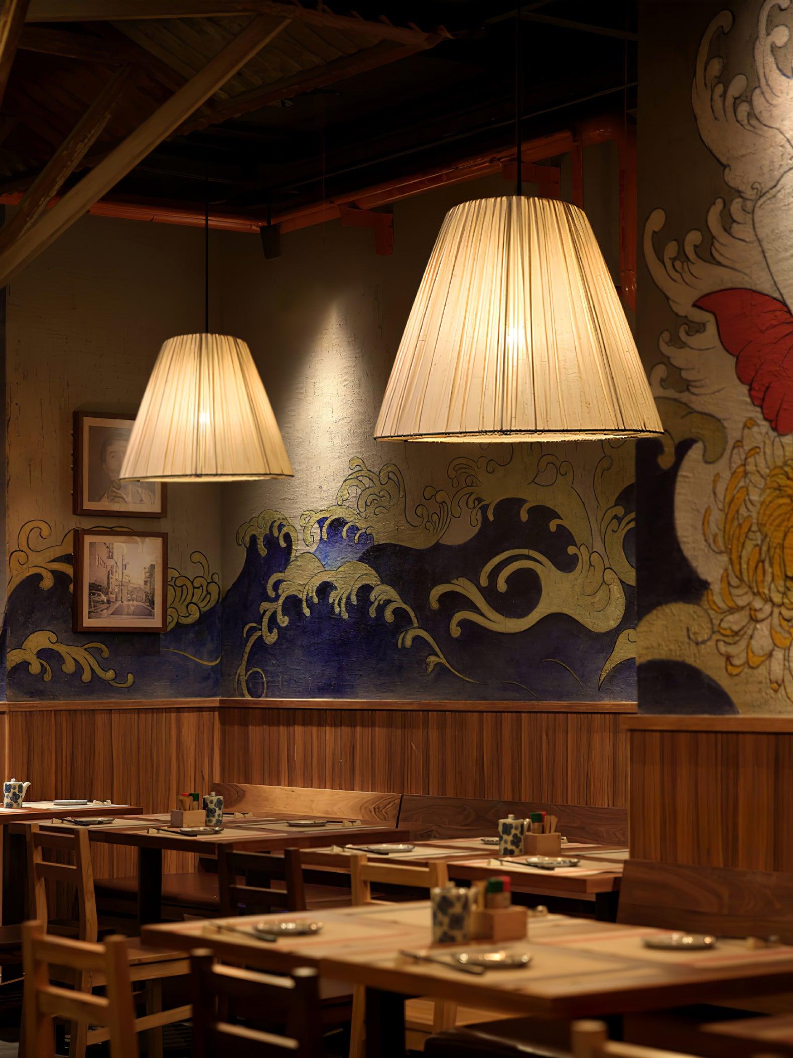 Textile Taper Pendant Lamp - Lumpaz