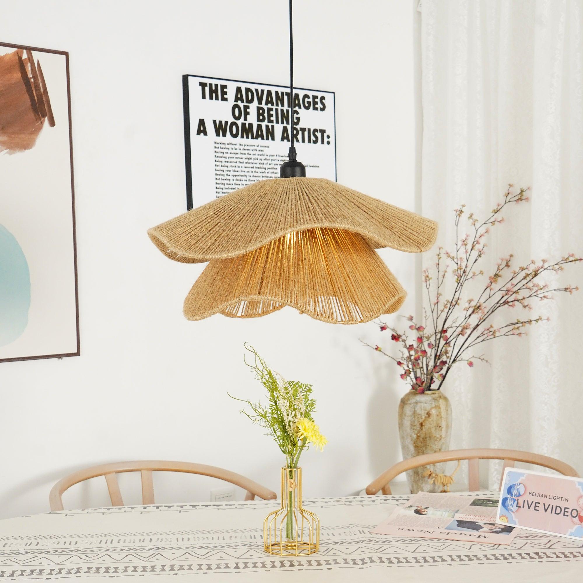 Handmade Straw Hat Pendant Lamp - Lumpaz