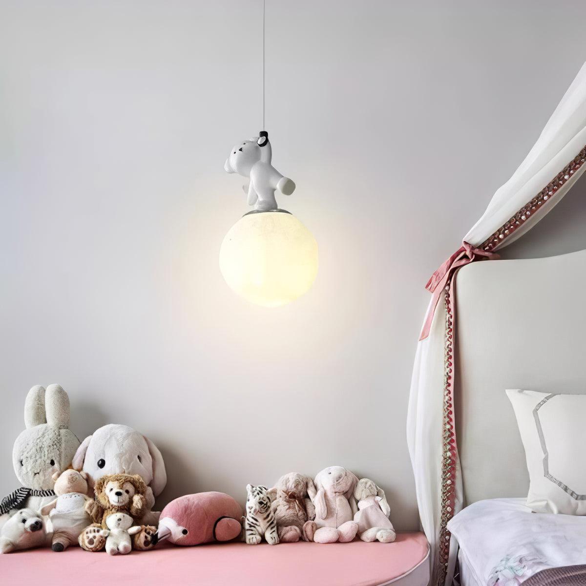 Animal And Moon Pendant Light - Lumpaz