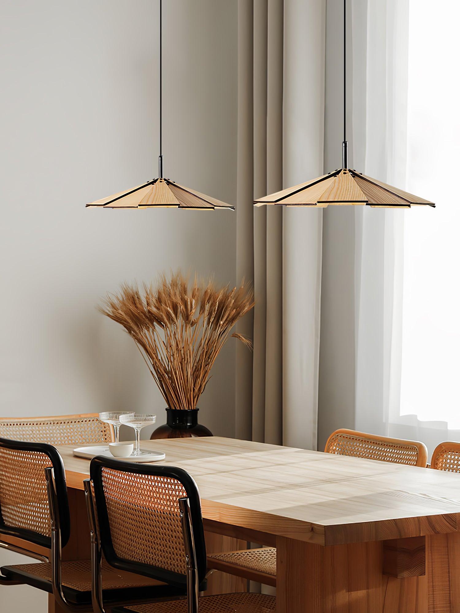 Umbrella Wooden Pendant Light - Lumpaz