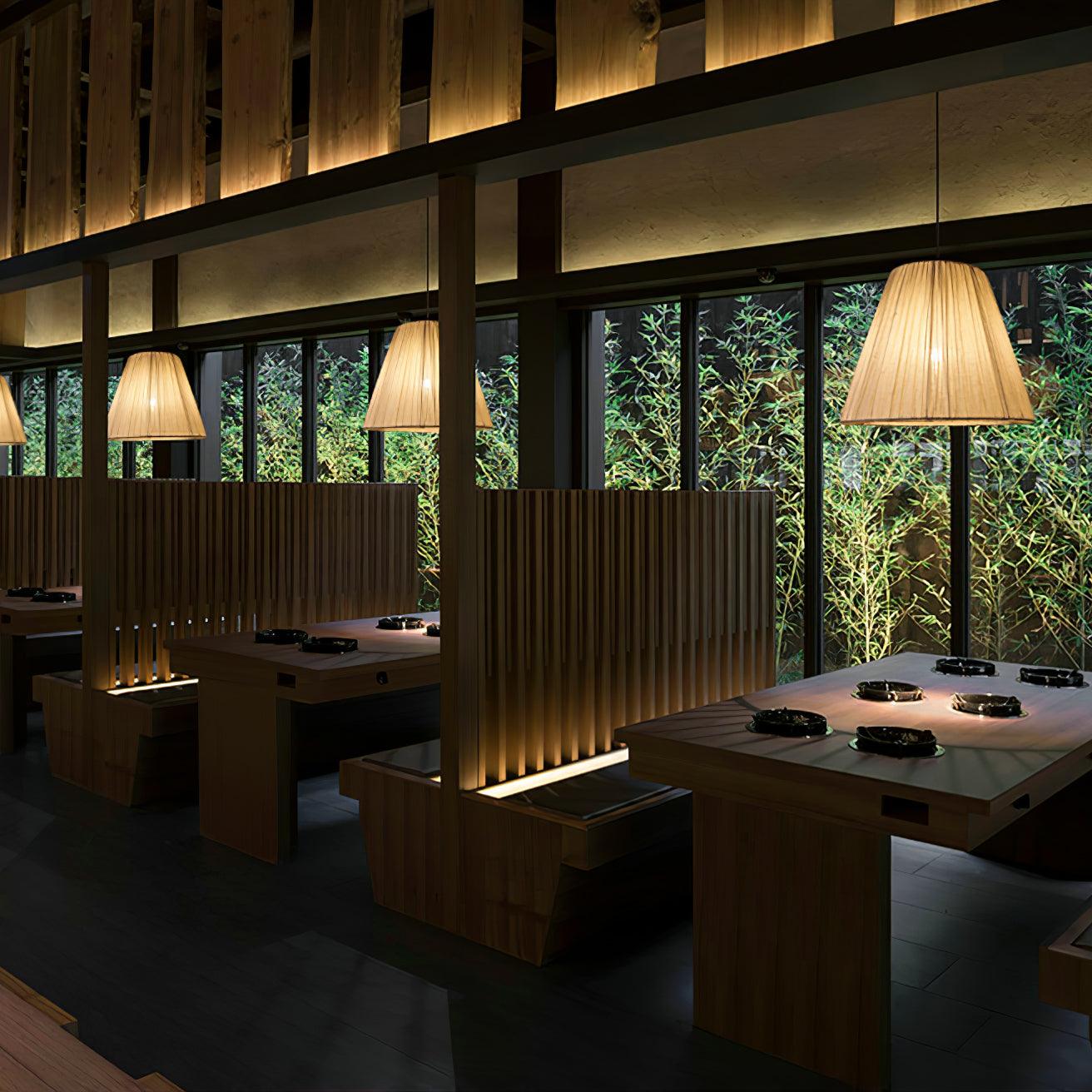 Textile Taper Pendant Lamp - Lumpaz