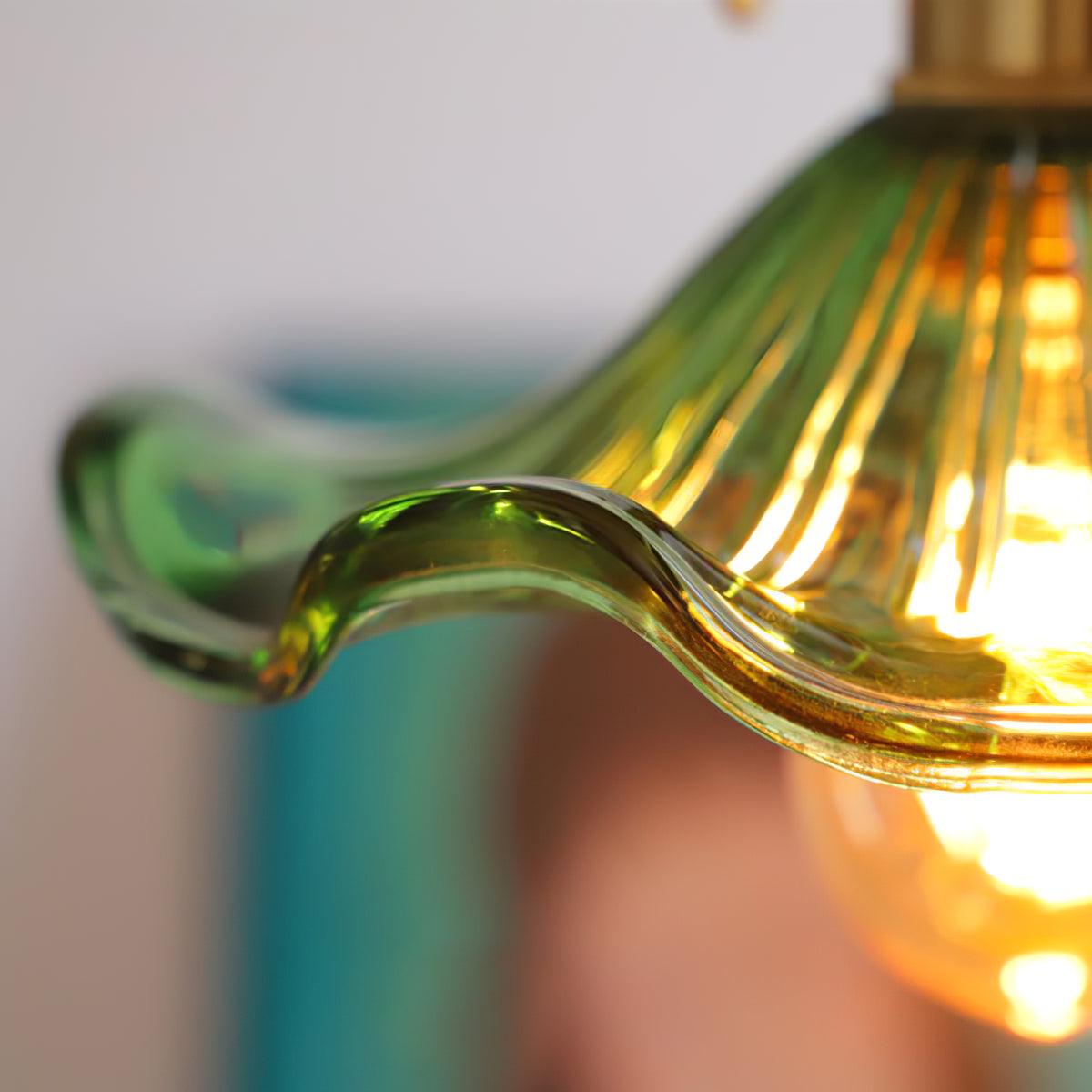 Glass Hibiscus Flower Pendant Light - Lumpaz