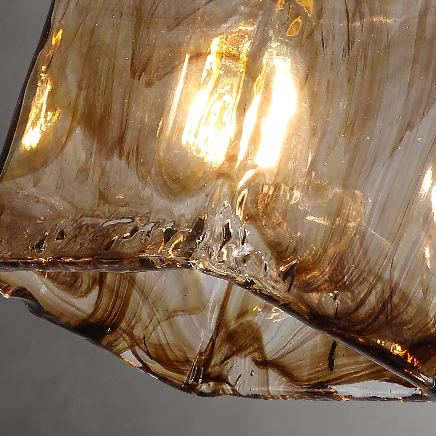 Vintage Brown Glass Pendant Light - Lumpaz