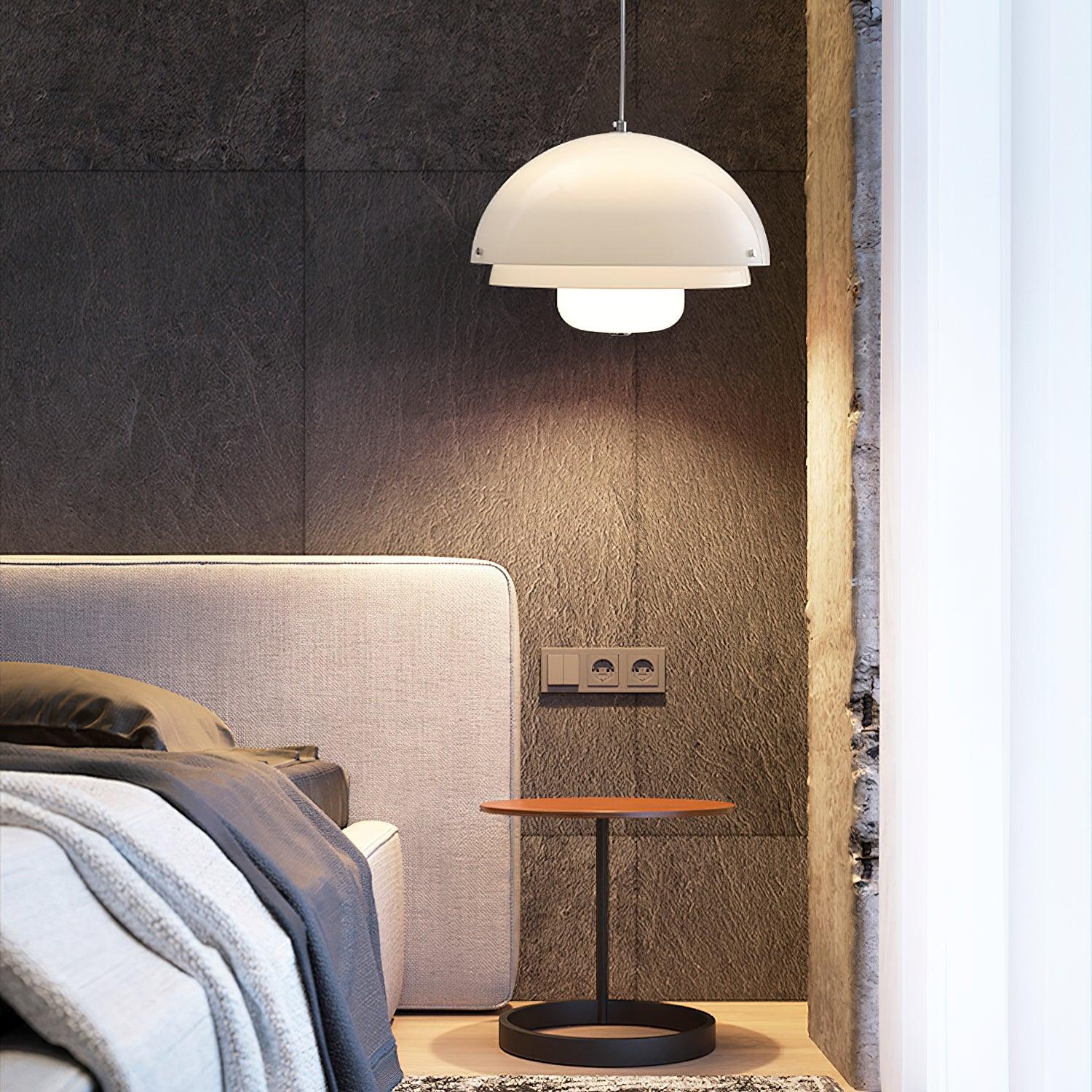 Milk White Layer Pendant Lamp - Lumpaz