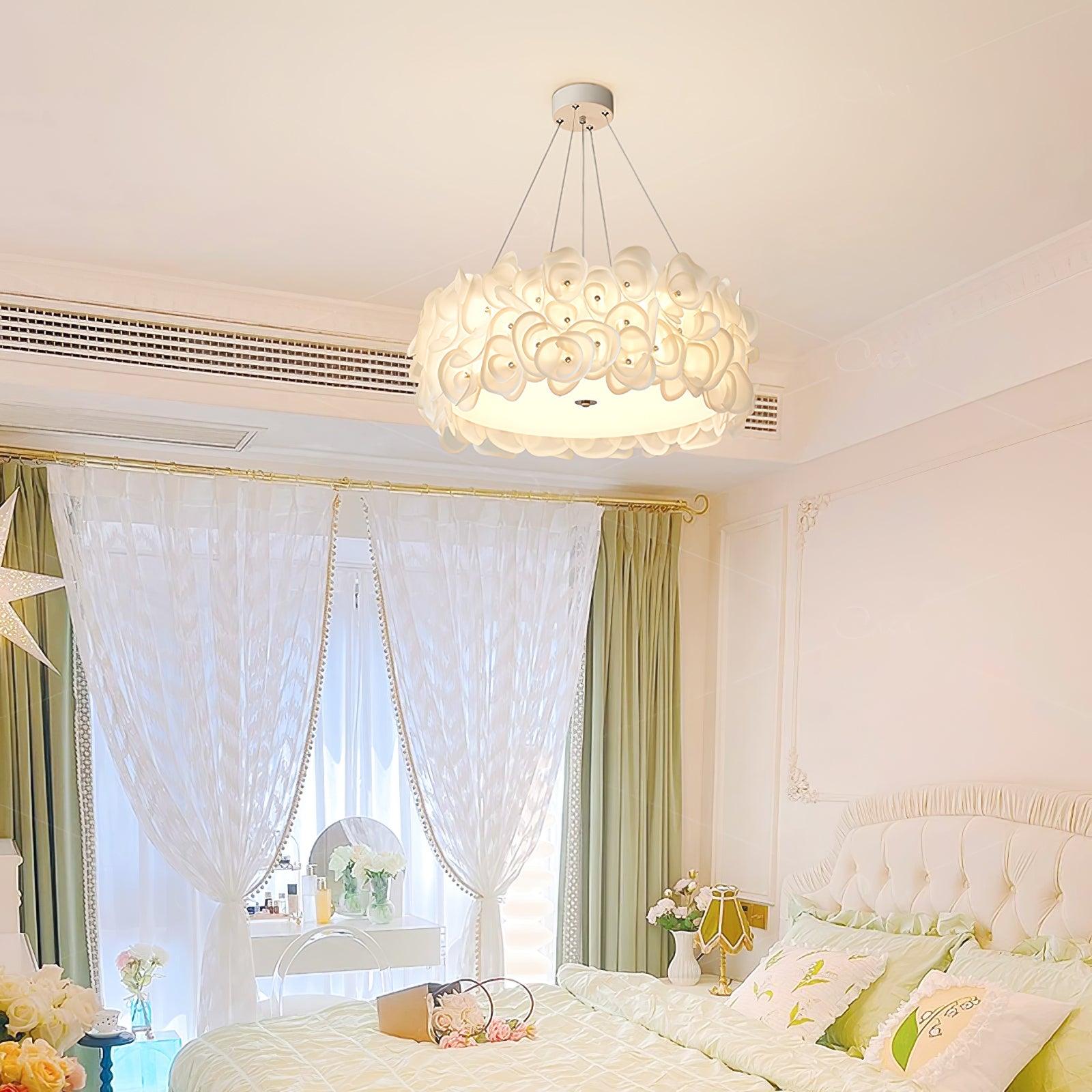 White Hydrangea Pendant Lamp - Lumpaz