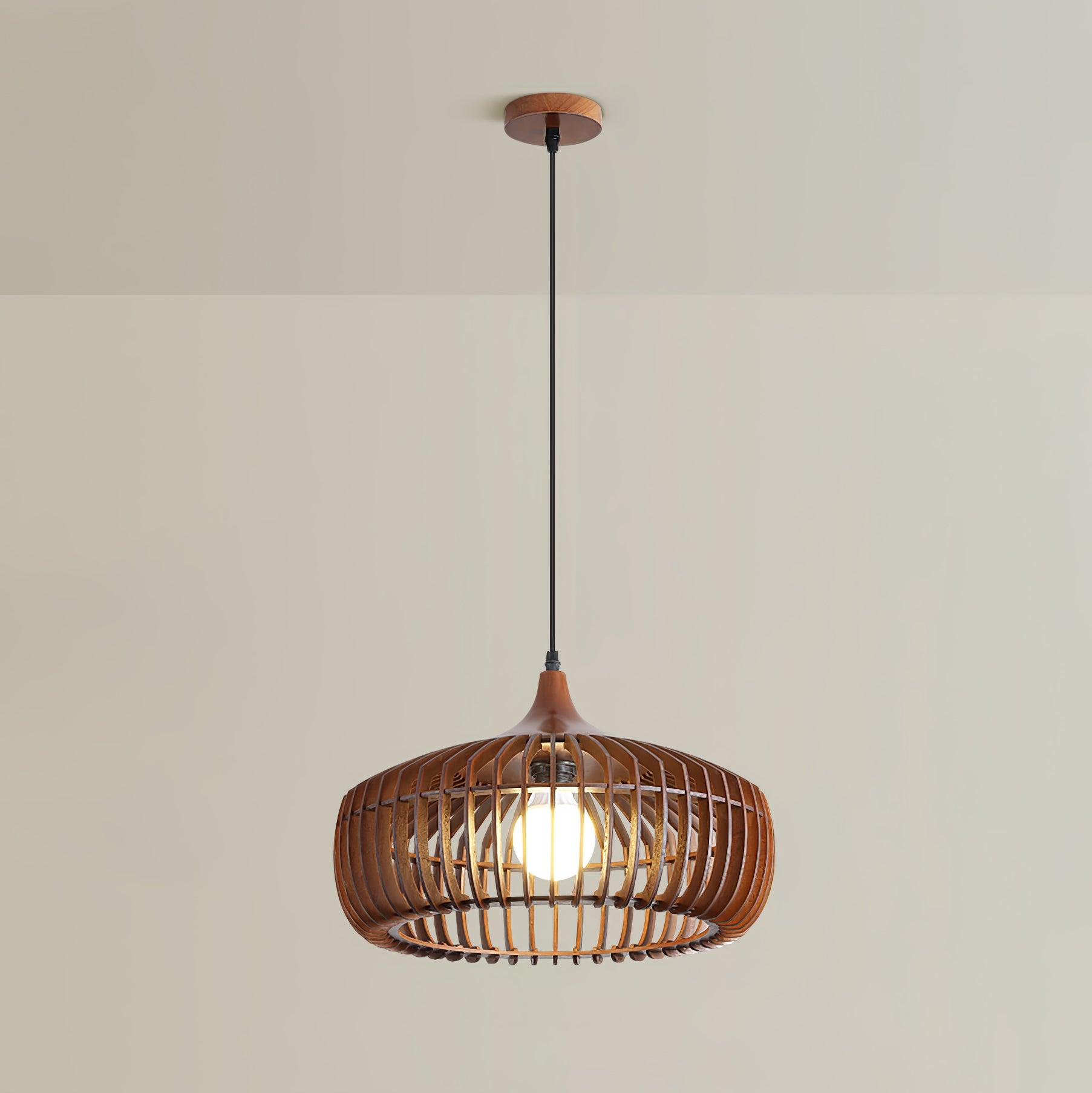 Lattice Nest Wooden Pendant Lamp - Lumpaz