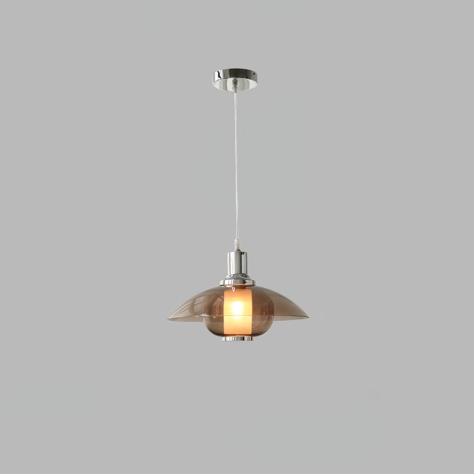 Flying Saucer Chrome Pendant Light - Lumpaz