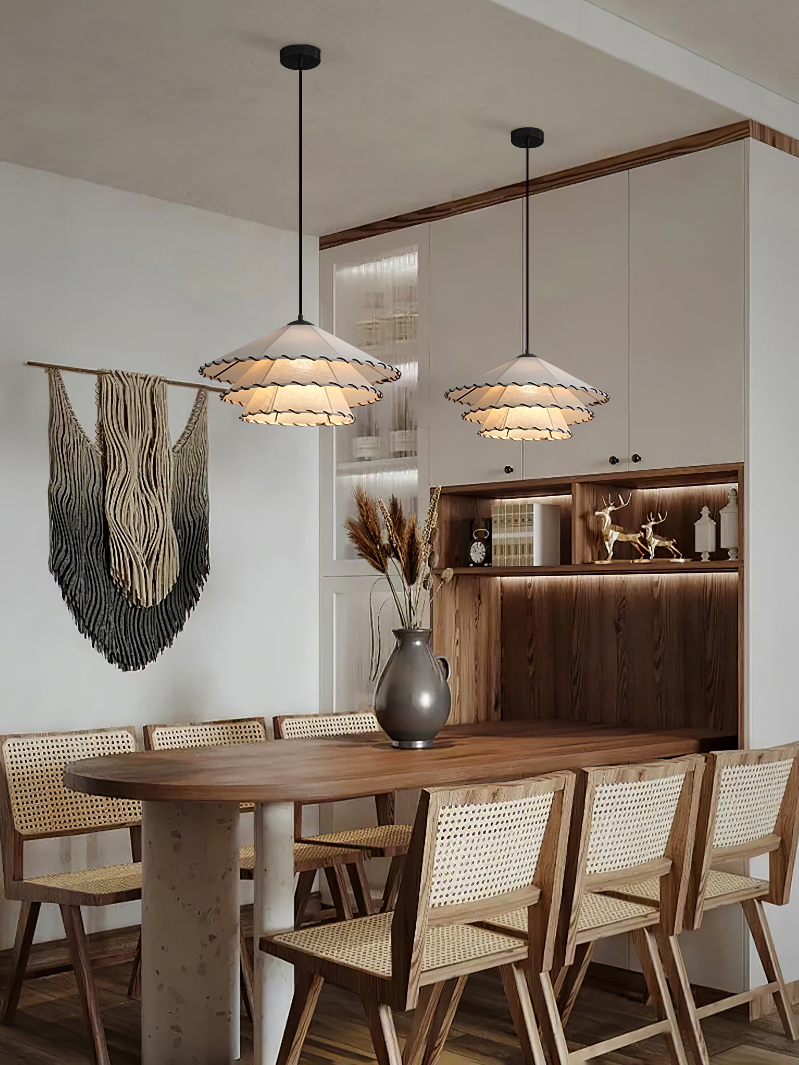 Lotus Leaf Fabric Pendant Light - Lumpaz