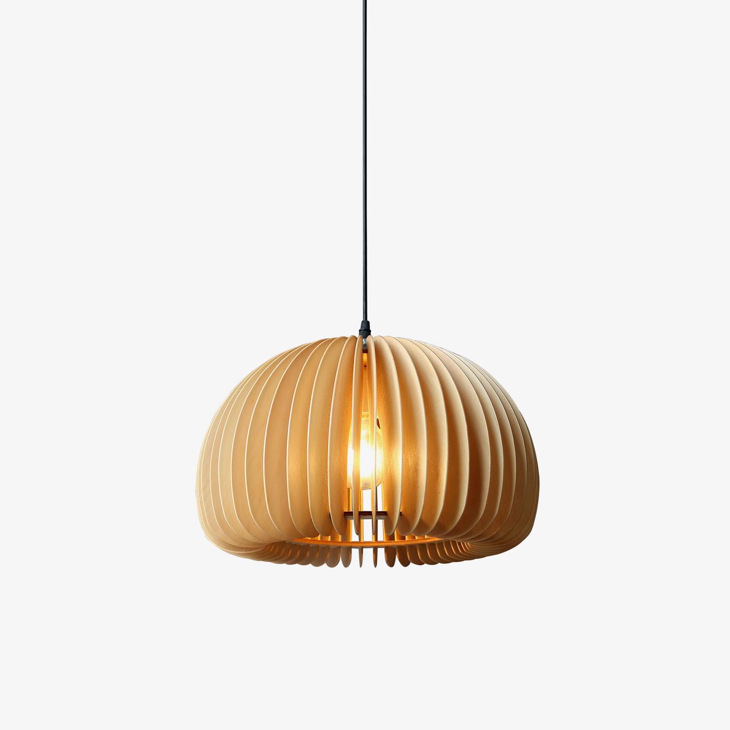 Wooden Pumpkin Pendant Lamp - Lumpaz