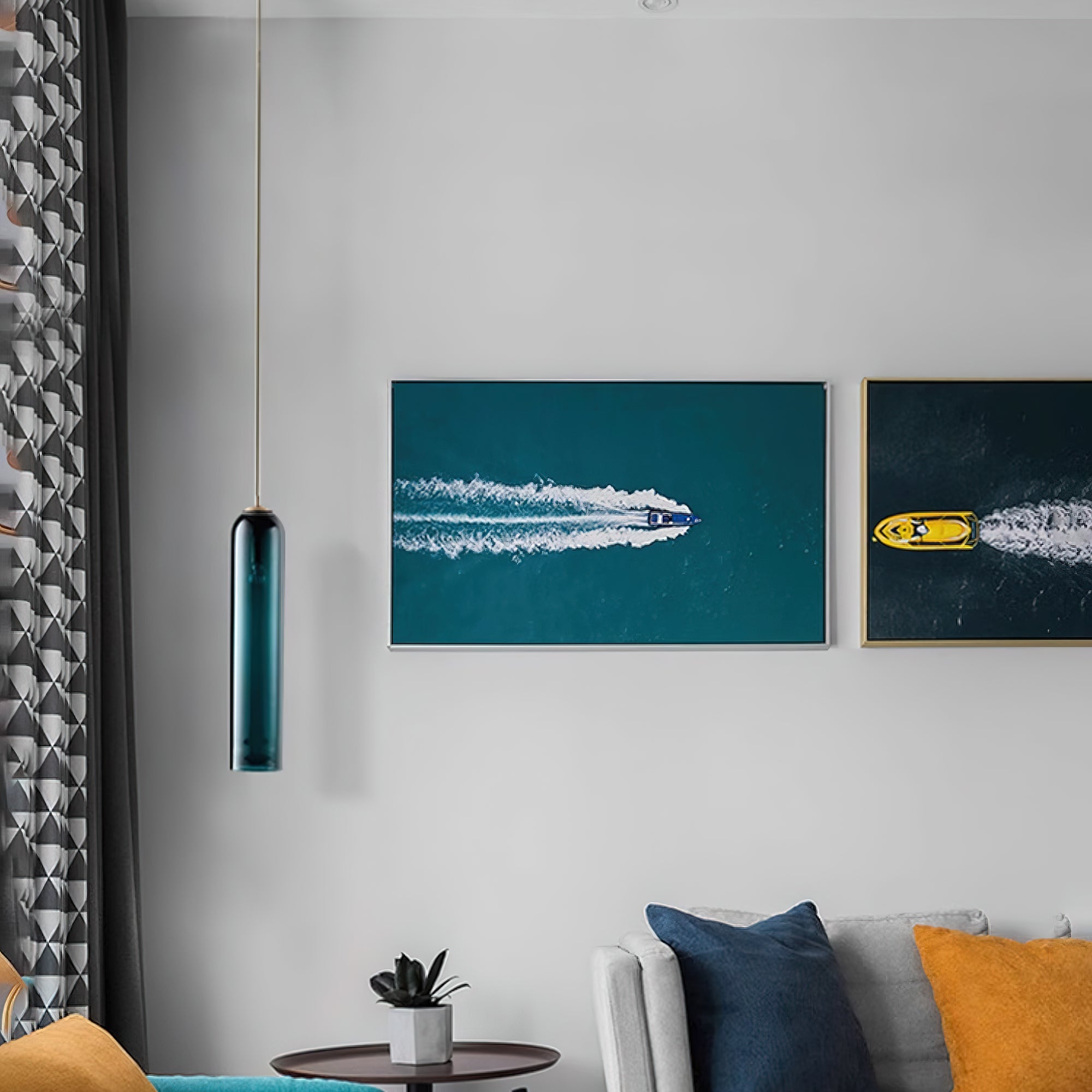 Long Tube Glass Pendant Light - Lumpaz