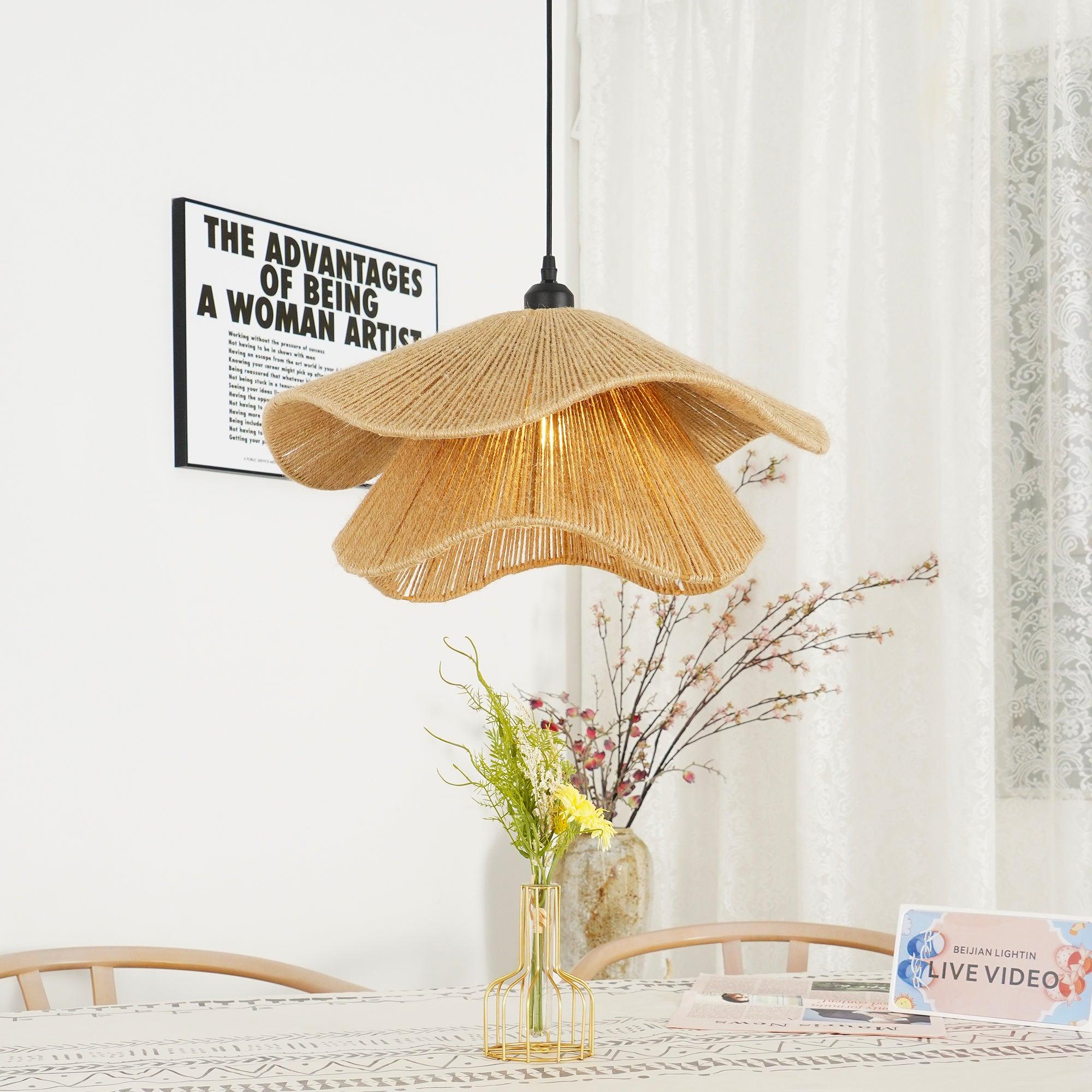 Handmade Straw Hat Pendant Lamp - Lumpaz