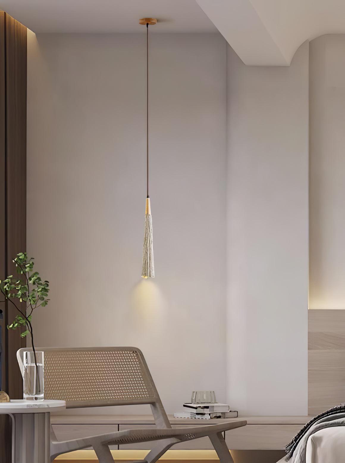 Concrete Pleated Pendant Lamp - Lumpaz