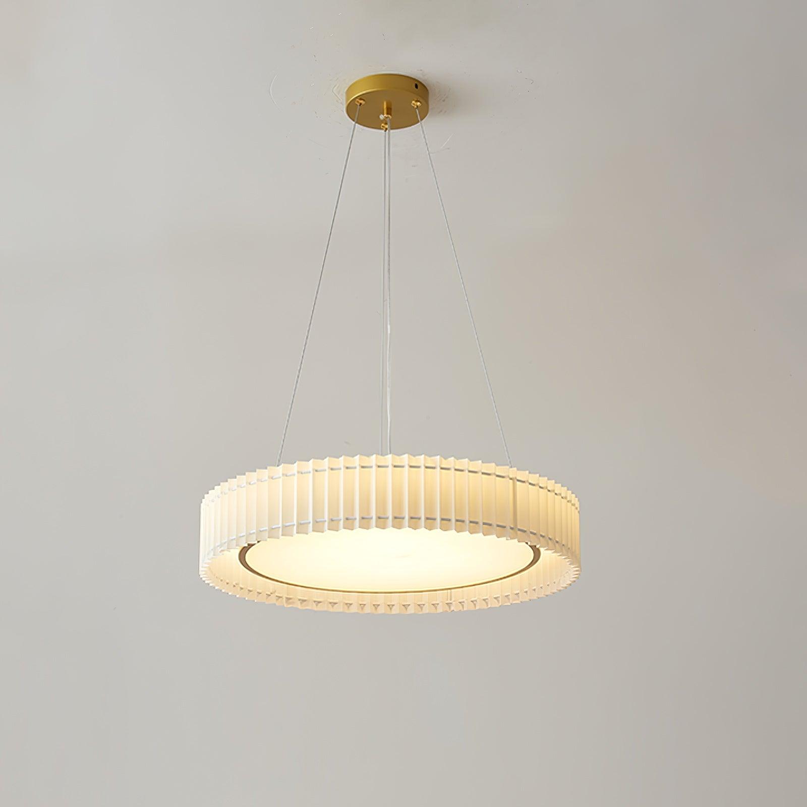 Round Pleated Pendant Lamp - Lumpaz