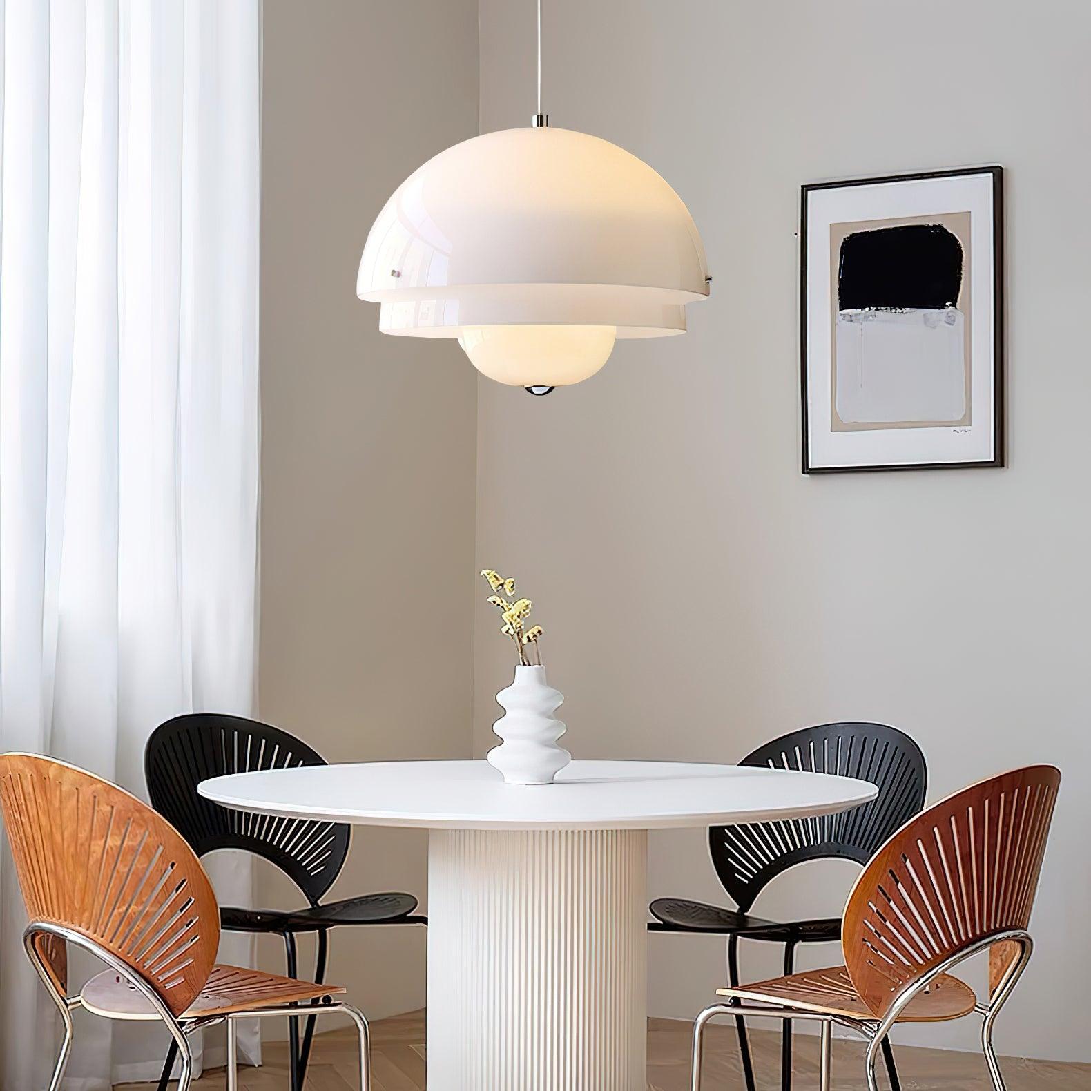 Milk White Layer Pendant Lamp - Lumpaz