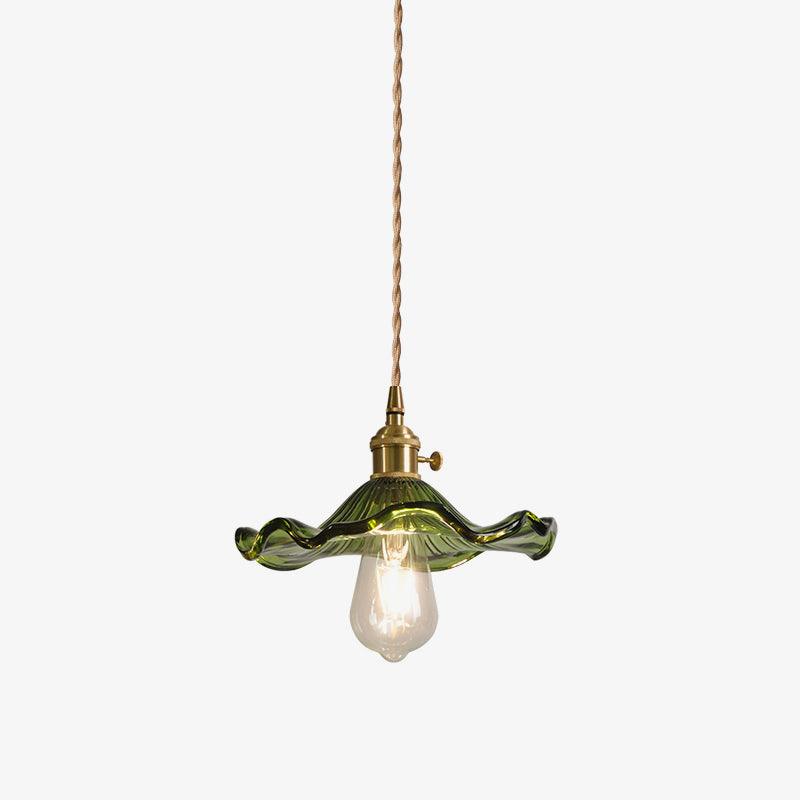 Glass Hibiscus Flower Pendant Light - Lumpaz