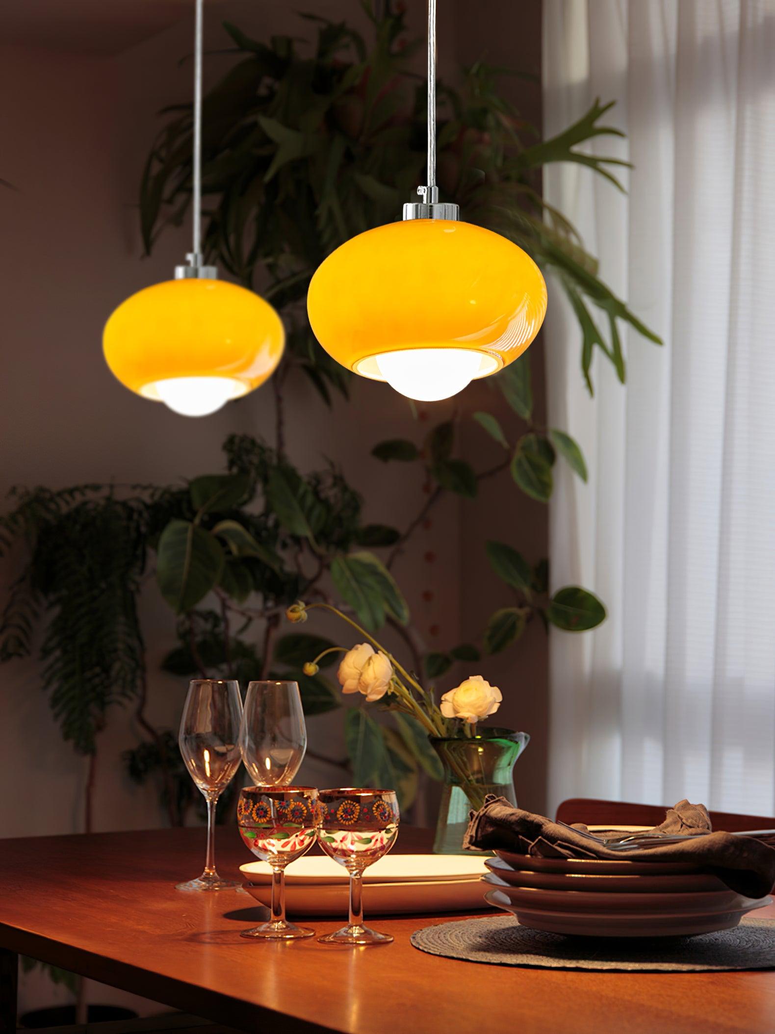 Oval Persimmon Pendant Light - Lumpaz