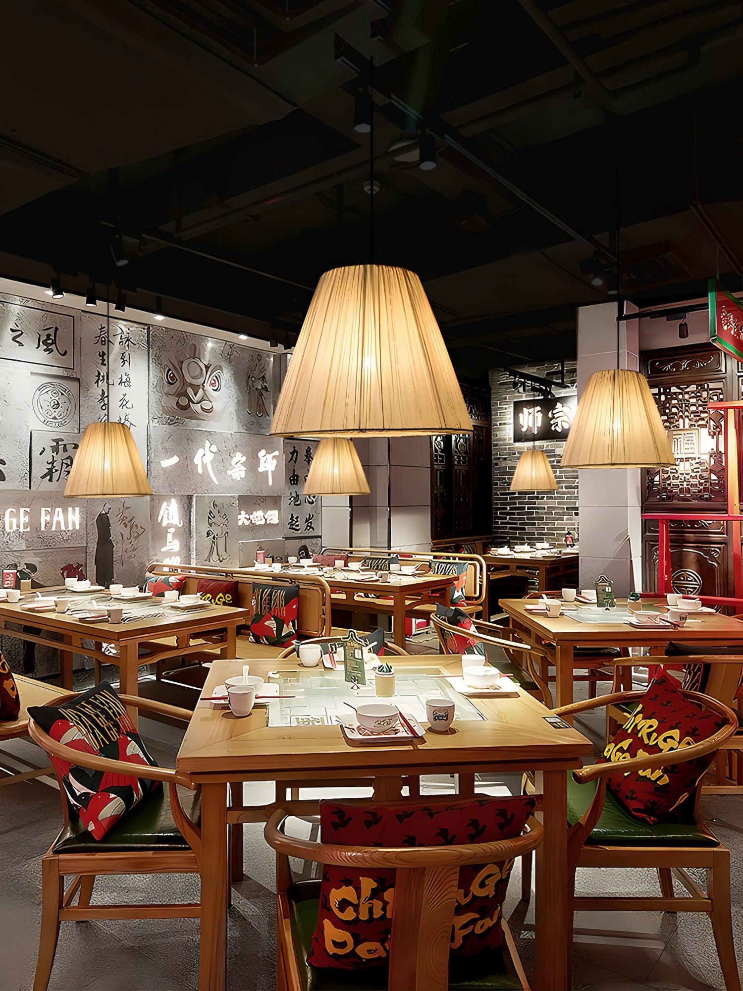Textile Taper Pendant Lamp - Lumpaz