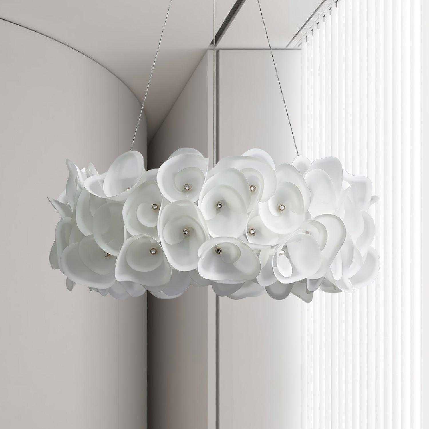 White Hydrangea Pendant Lamp - Lumpaz