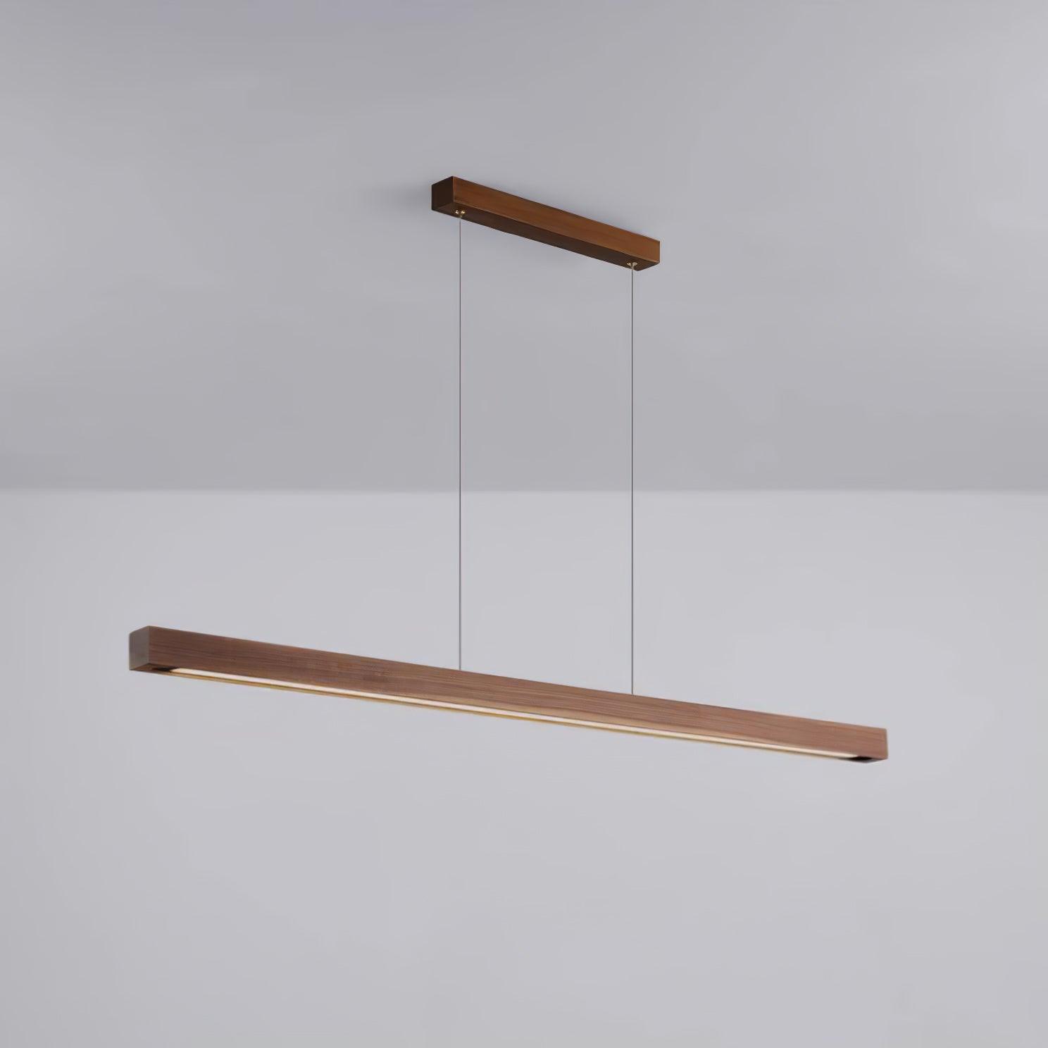 Linear Wooden Pendant Light - Lumpaz