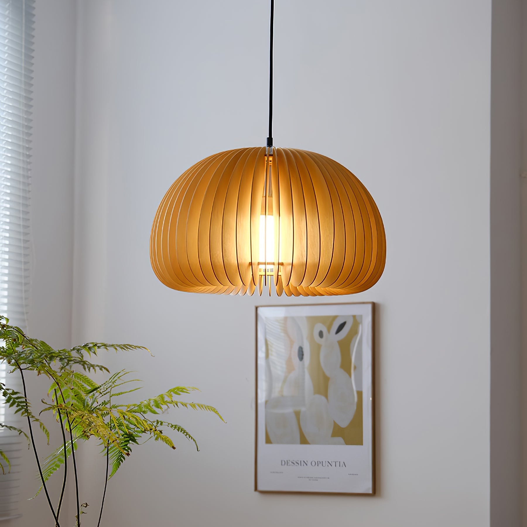 Wooden Pumpkin Pendant Lamp - Lumpaz