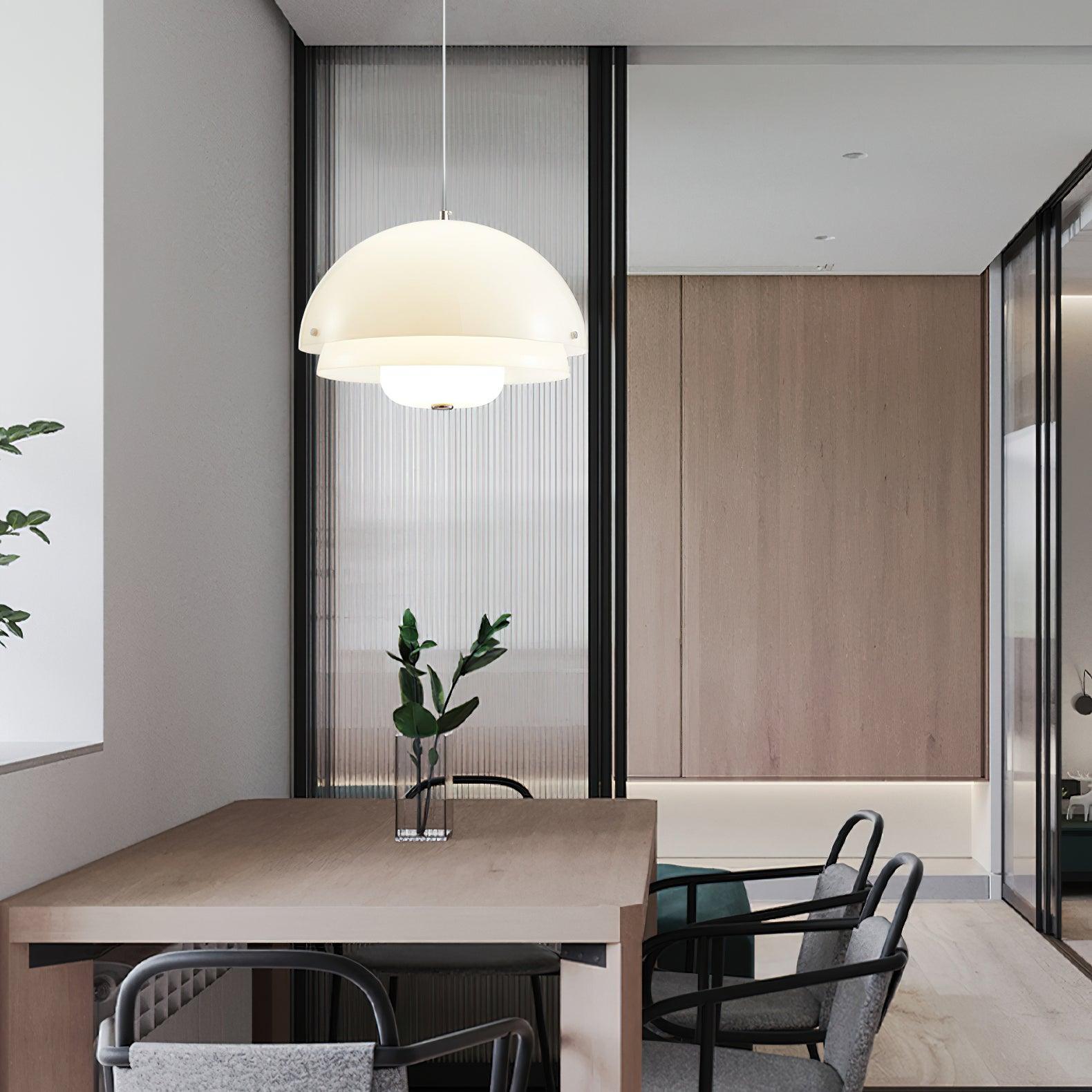 Milk White Layer Pendant Lamp - Lumpaz