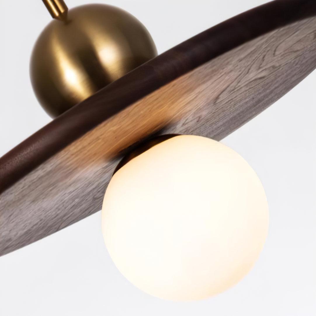 Flying Saucer Walnut Pendant Lamp - Lumpaz