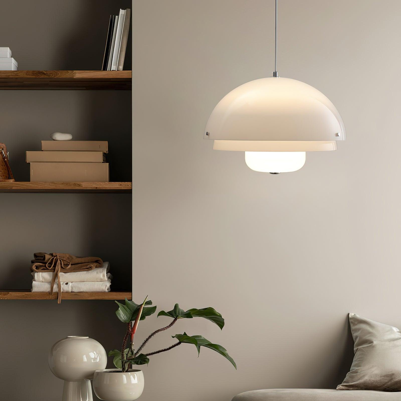 Milk White Layer Pendant Lamp - Lumpaz