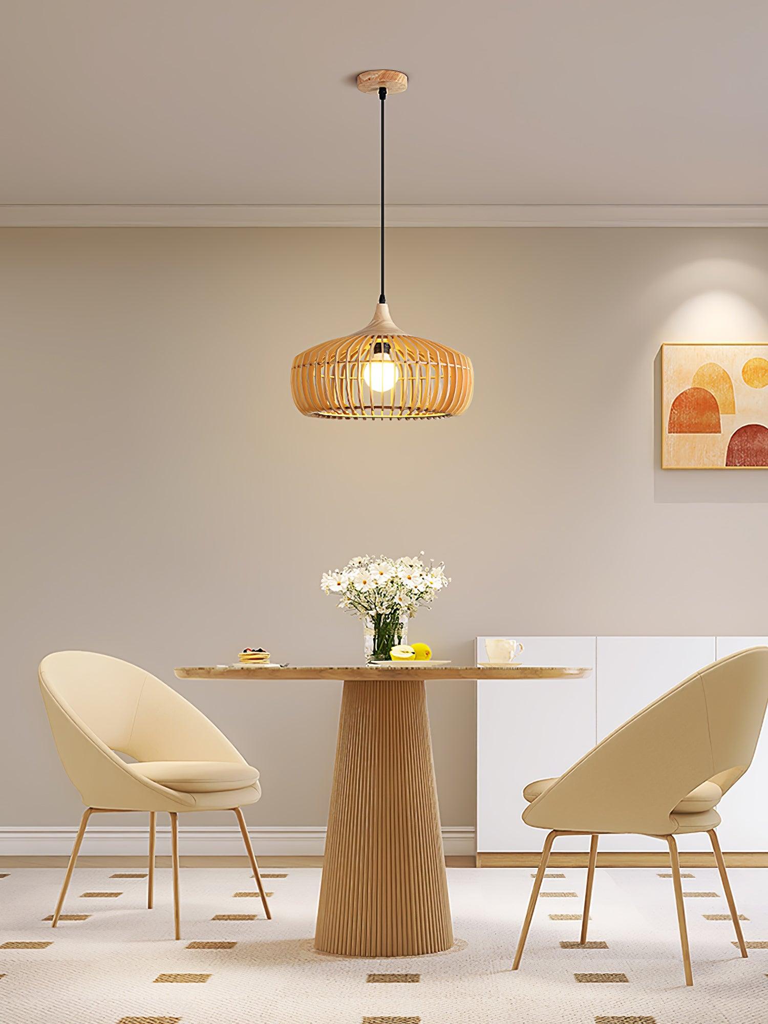 Lattice Nest Wooden Pendant Lamp - Lumpaz