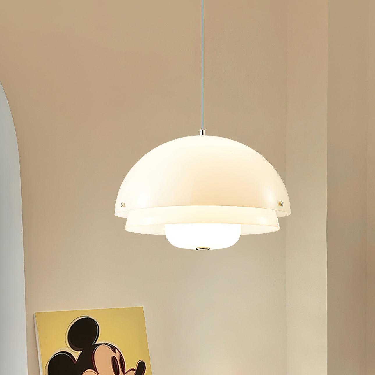 Milk White Layer Pendant Lamp - Lumpaz