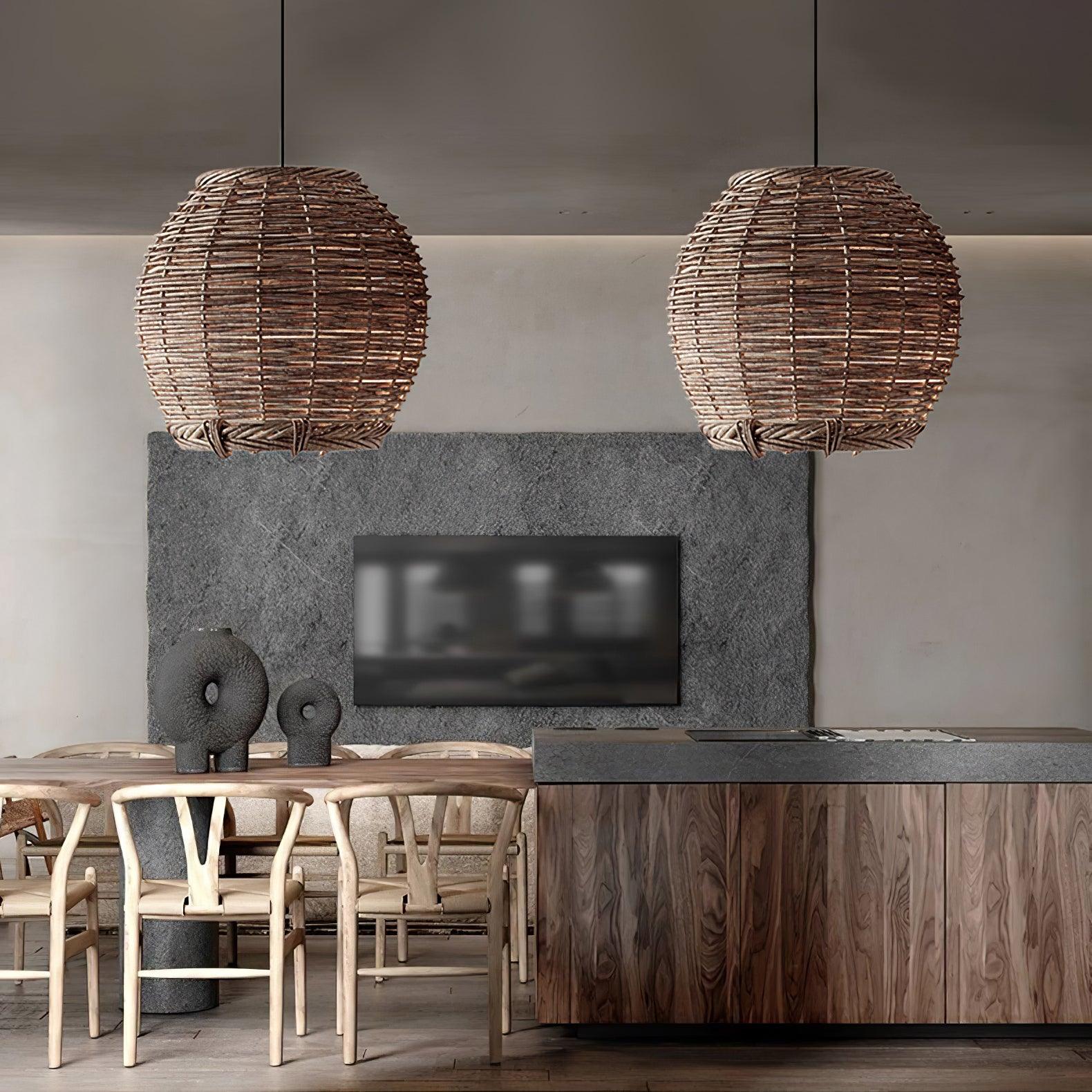 Hues Wicker Pendant Lamp - Lumpaz
