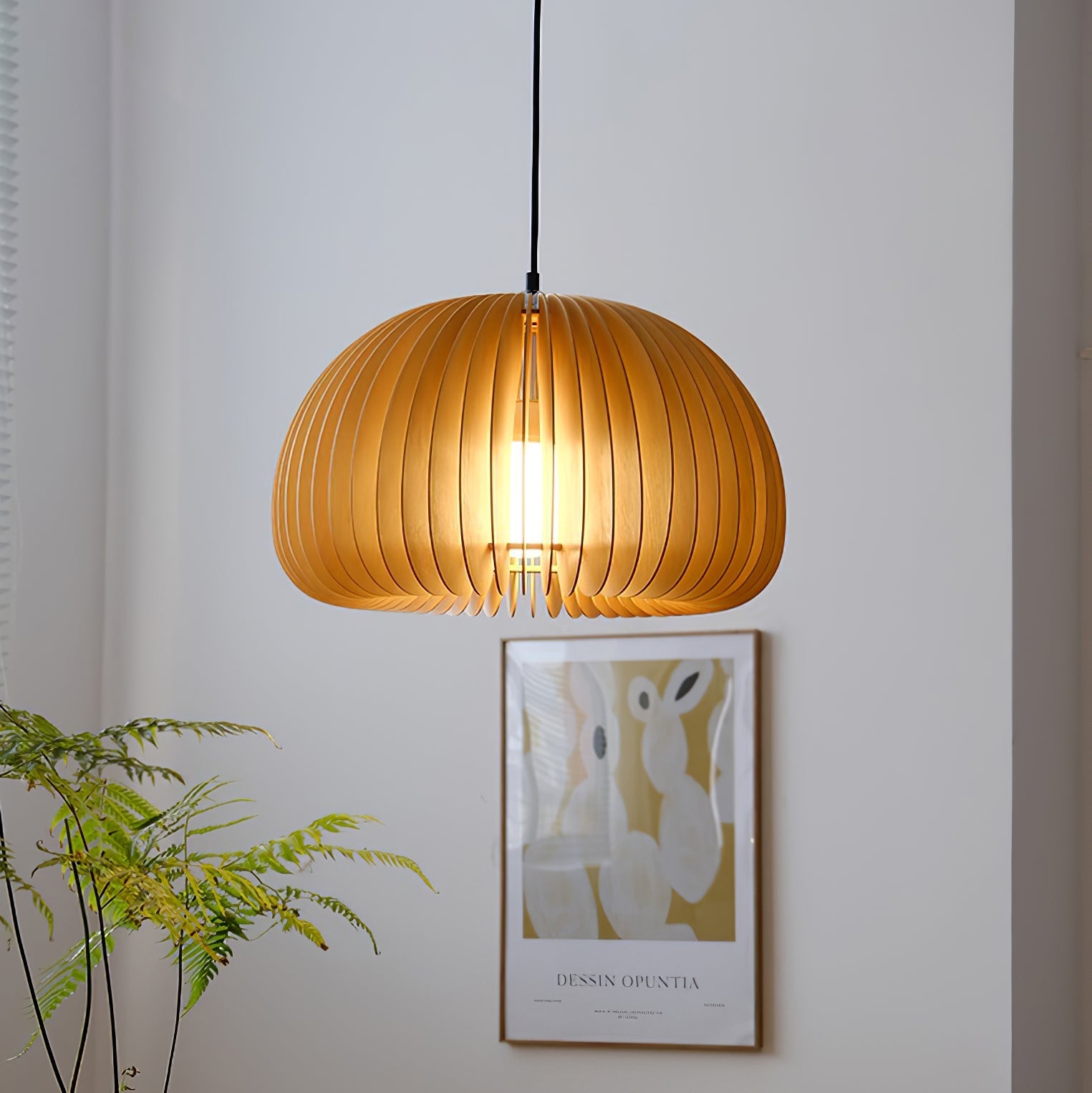 Wooden Pumpkin Pendant Lamp - Lumpaz