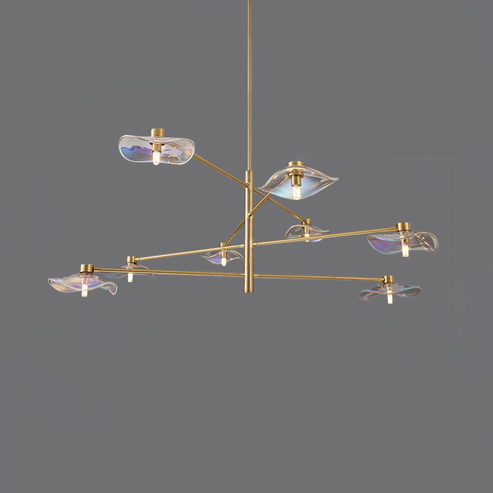 Lotus Leaves Glass Chandelier - Lumpaz