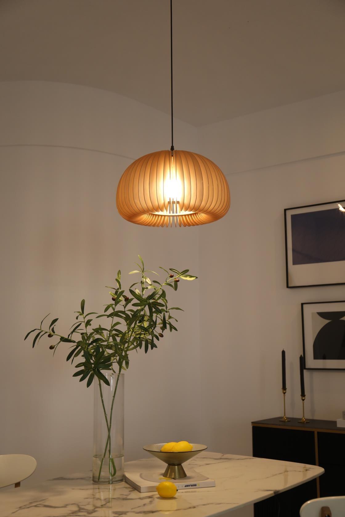 Wooden Pumpkin Pendant Lamp - Lumpaz