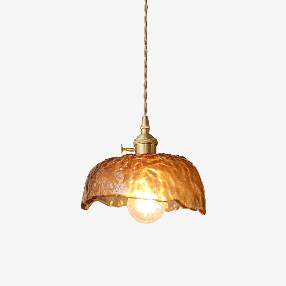 Vintage Brown Glass Pendant Light - Lumpaz