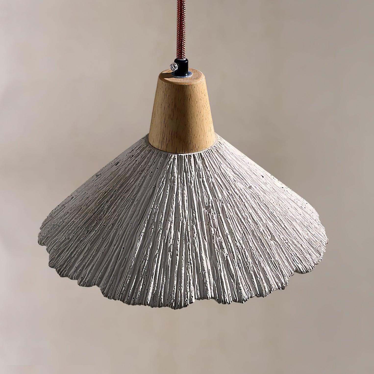 Concrete Pleated Pendant Lamp - Lumpaz