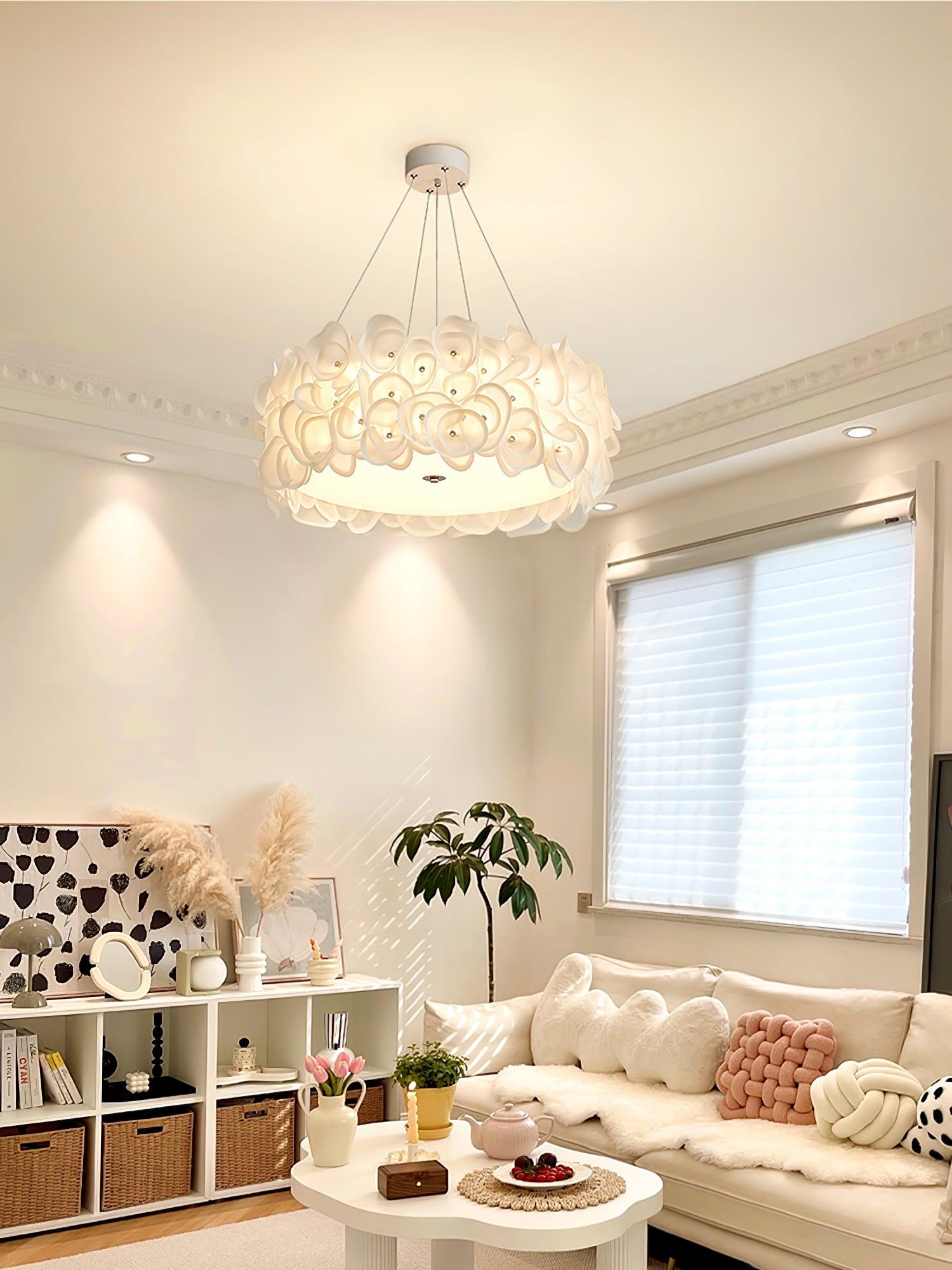 White Hydrangea Pendant Lamp - Lumpaz