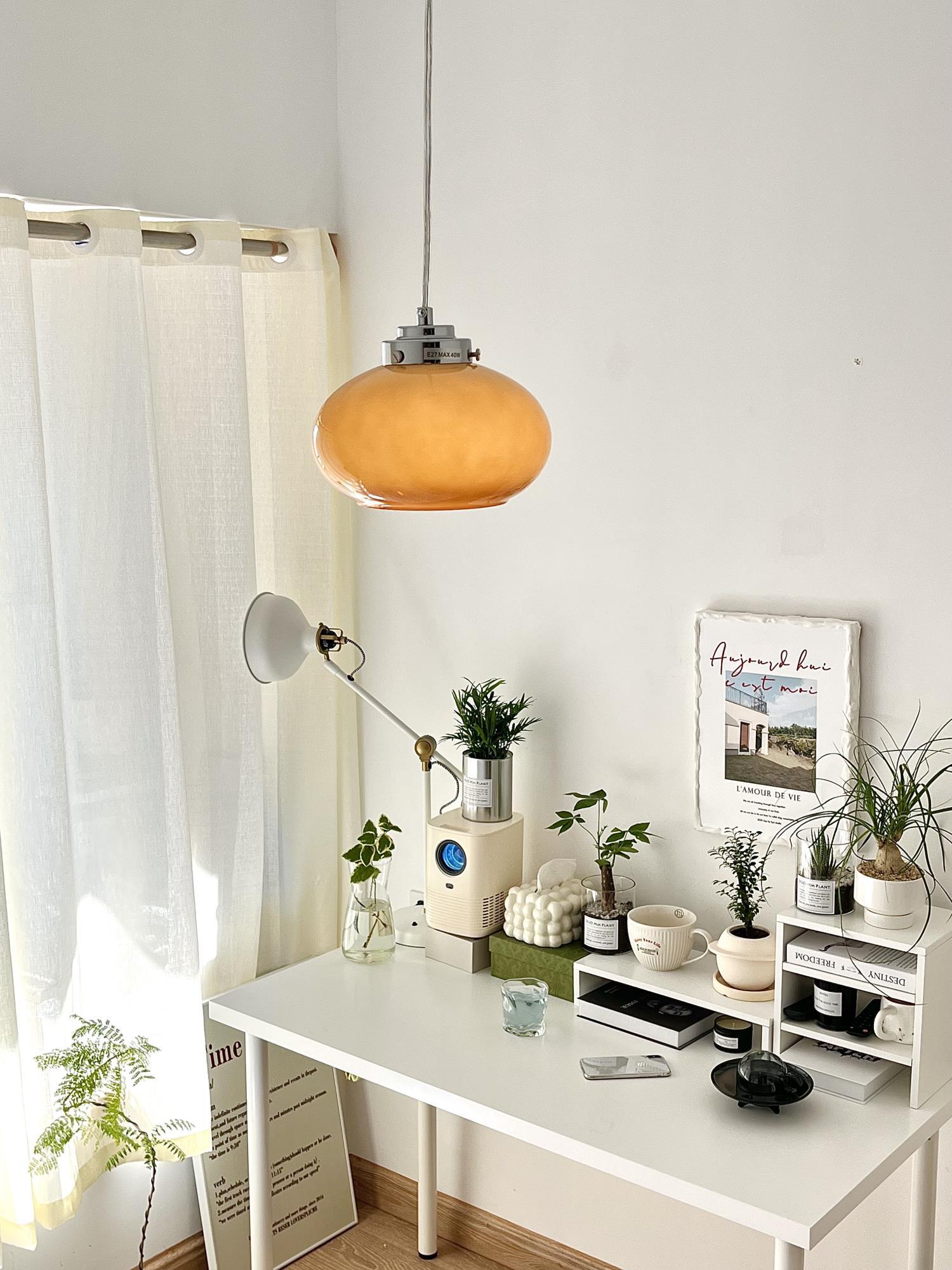Oval Persimmon Pendant Light - Lumpaz