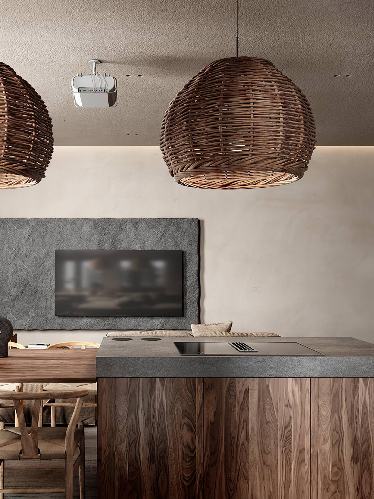 Hues Wicker Pendant Lamp - Lumpaz