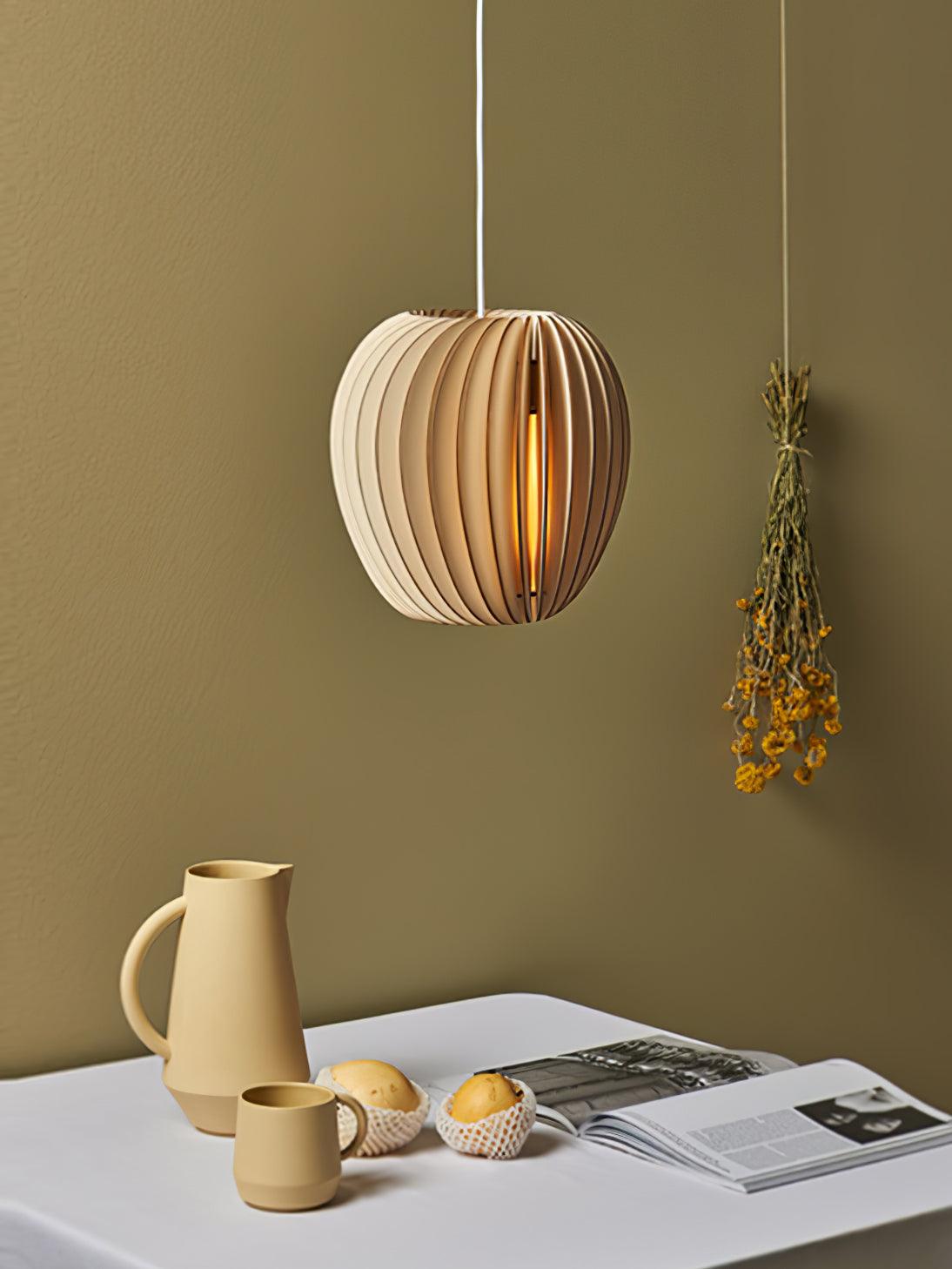 Wooden Orb Pendant Lamp - Lumpaz