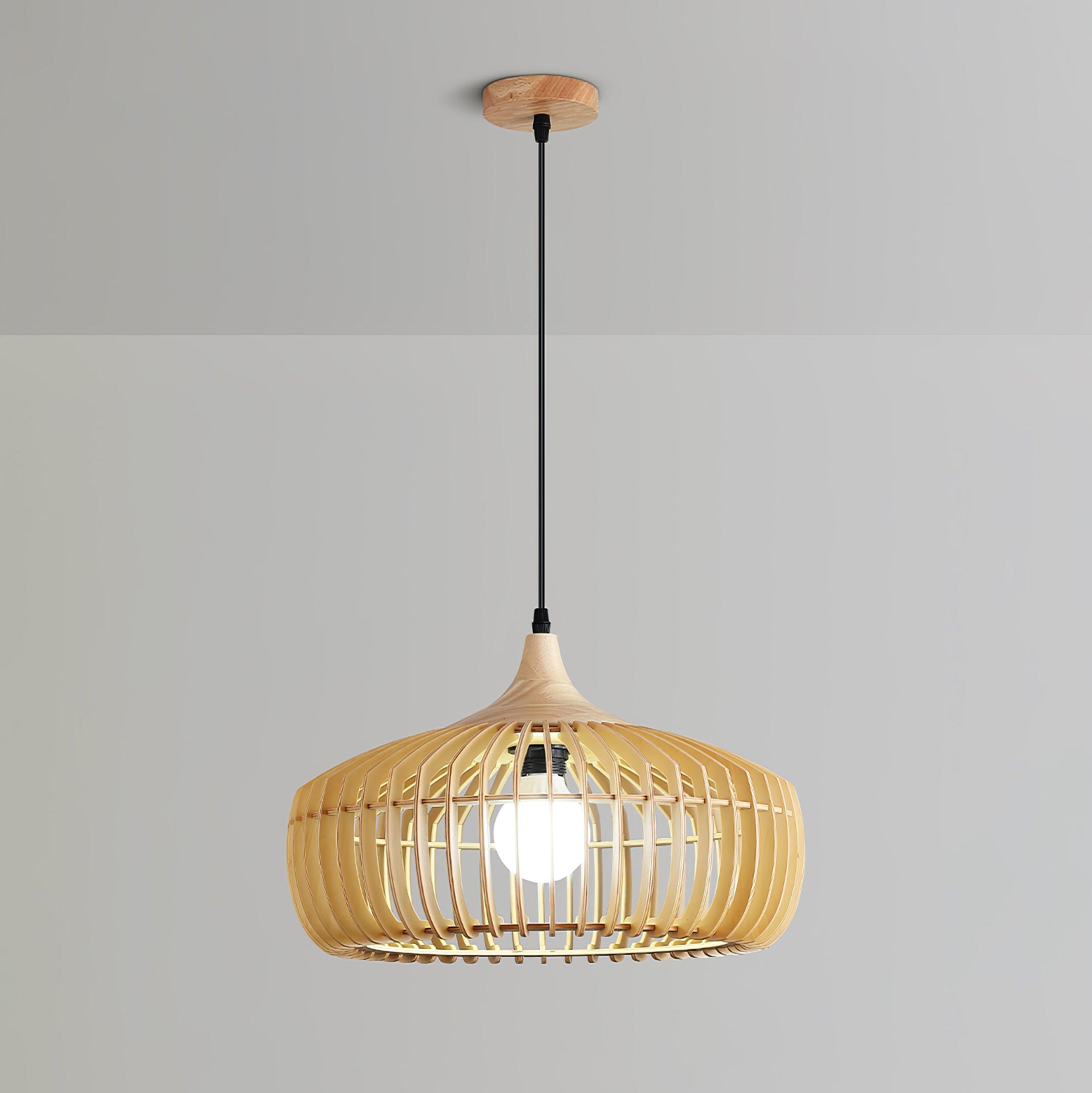 Lattice Nest Wooden Pendant Lamp - Lumpaz