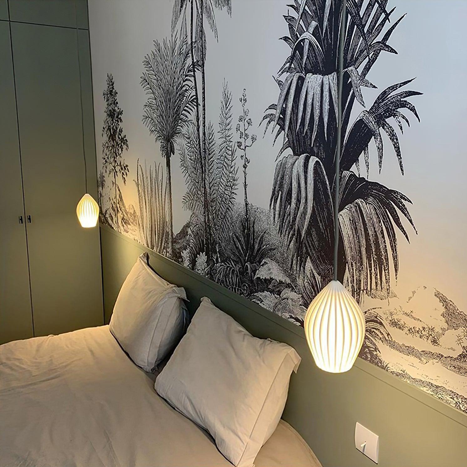 Ceramic Ribbed Pendant light - Lumpaz