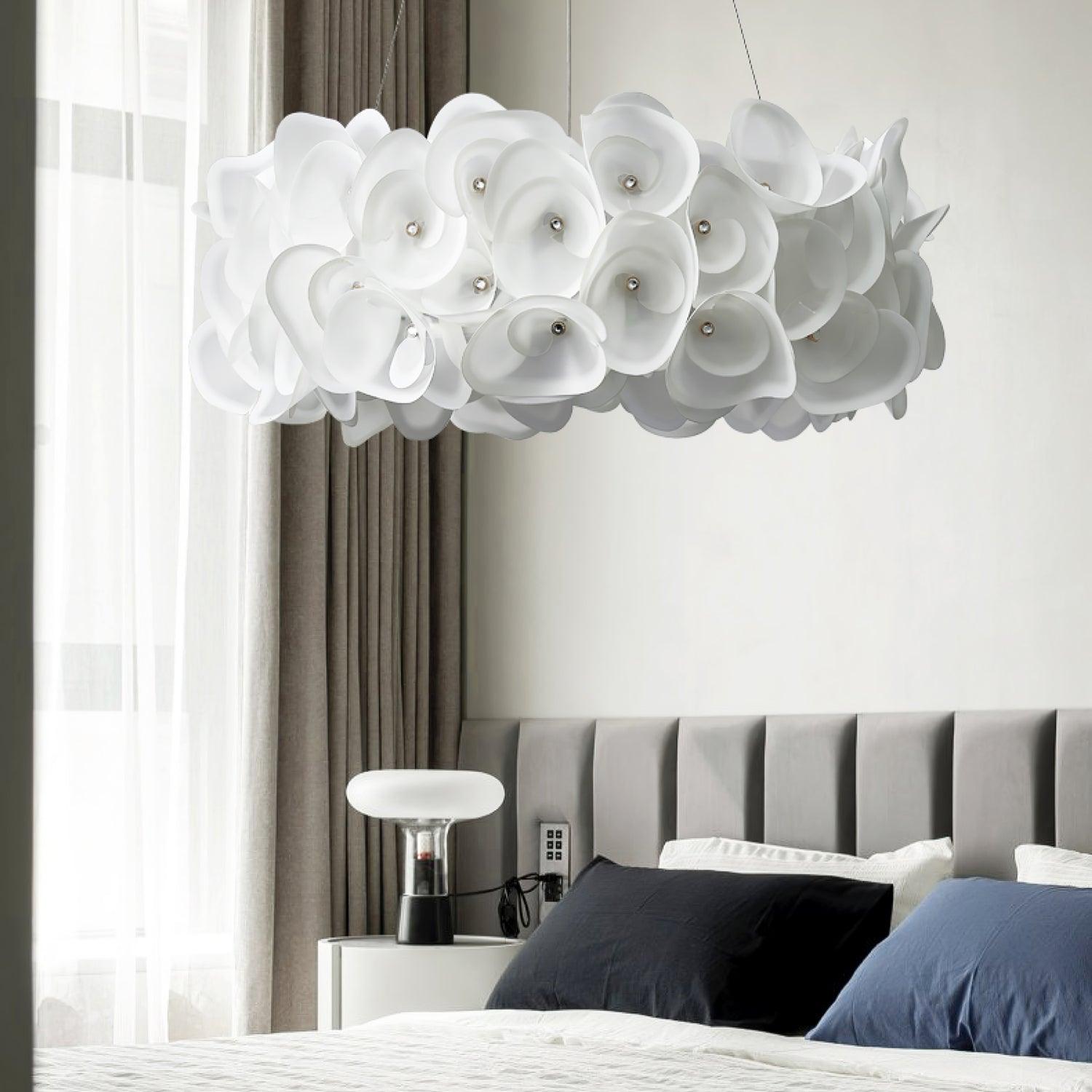 White Hydrangea Pendant Lamp - Lumpaz