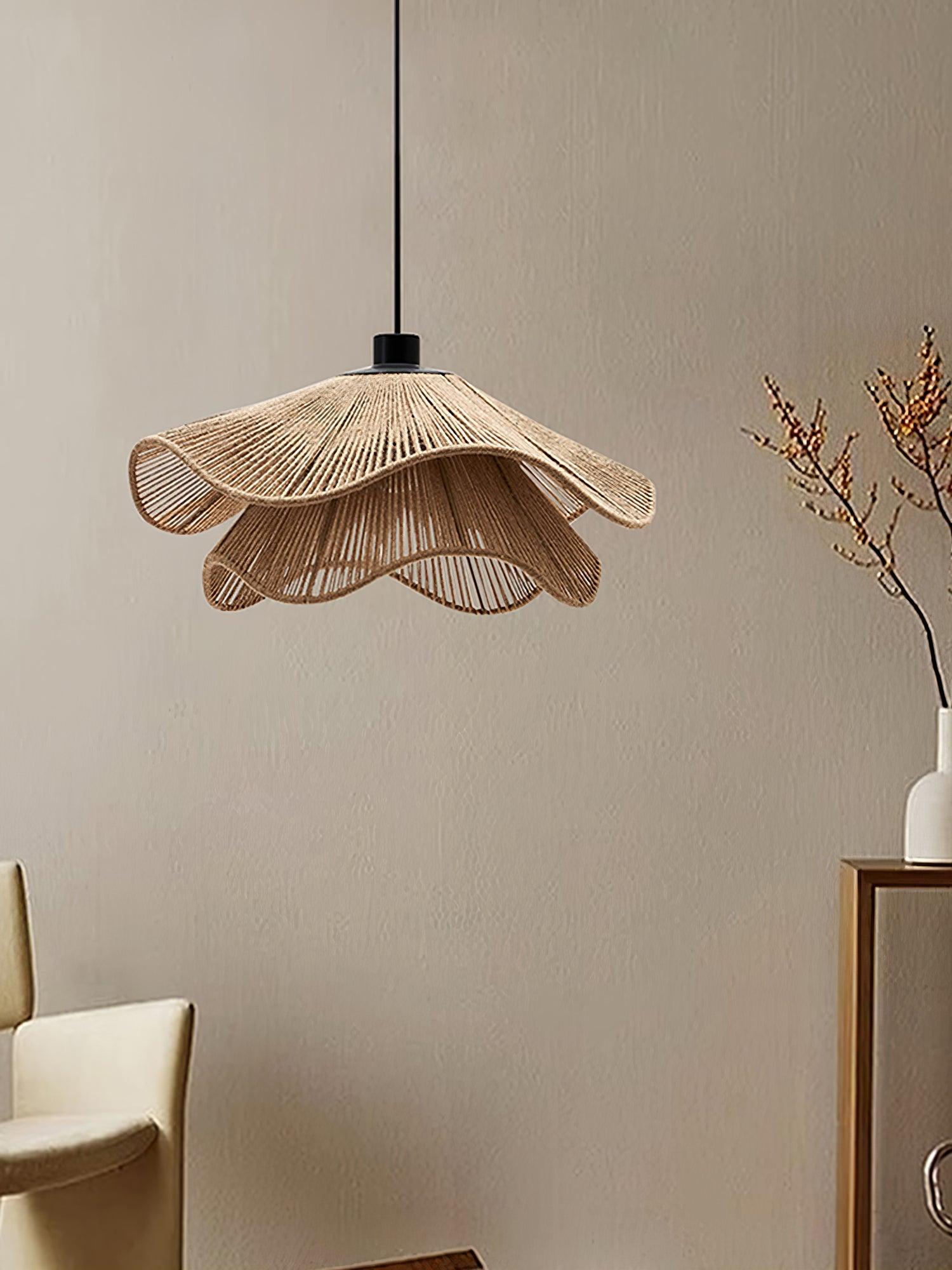 Handmade Straw Hat Pendant Lamp - Lumpaz