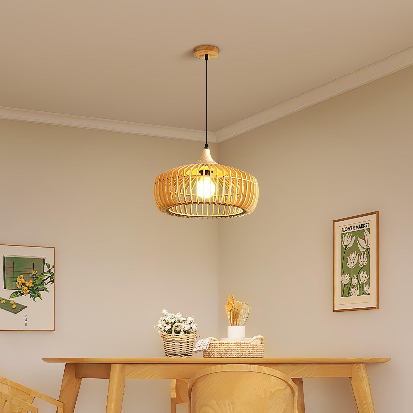 Lattice Nest Wooden Pendant Lamp - Lumpaz