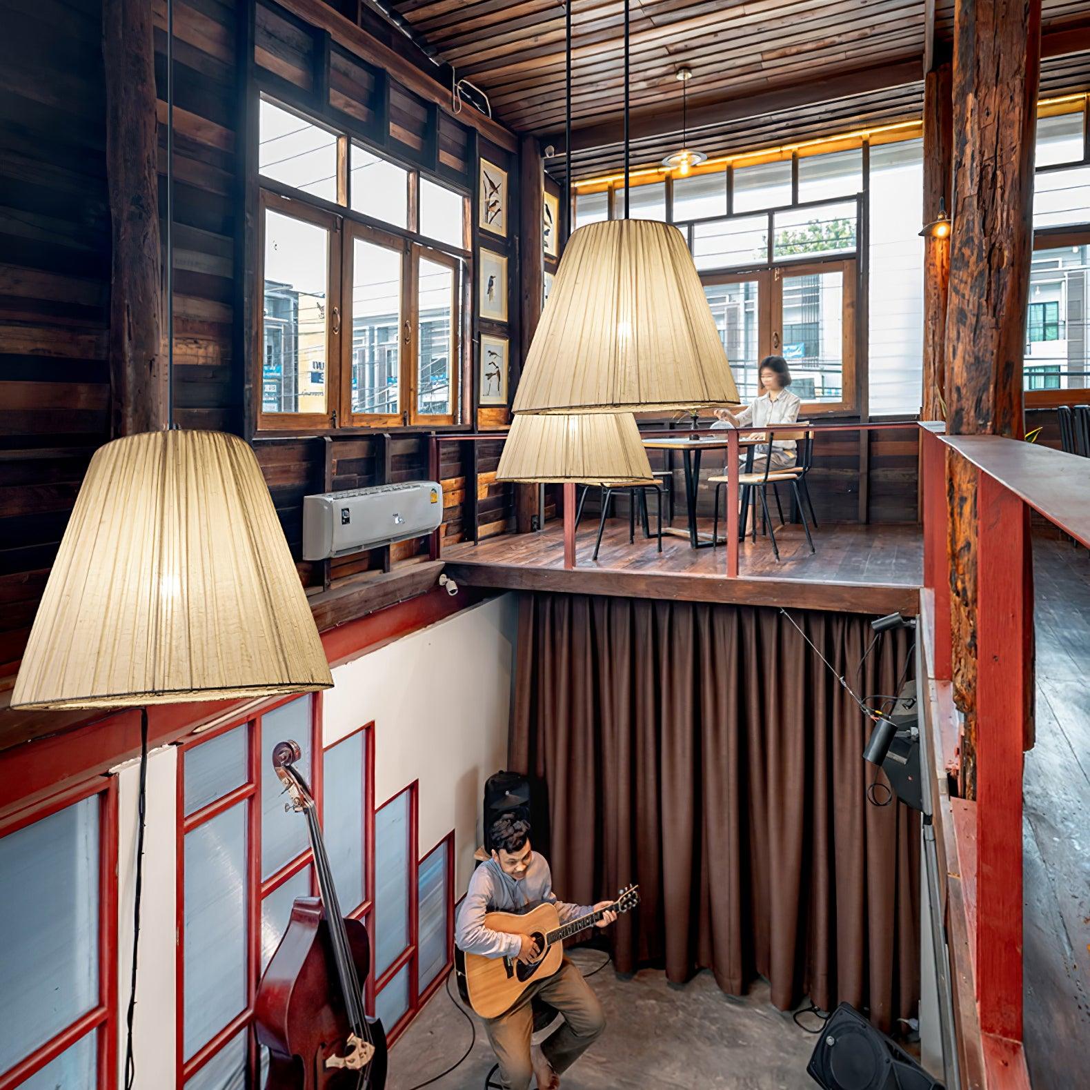 Textile Taper Pendant Lamp - Lumpaz